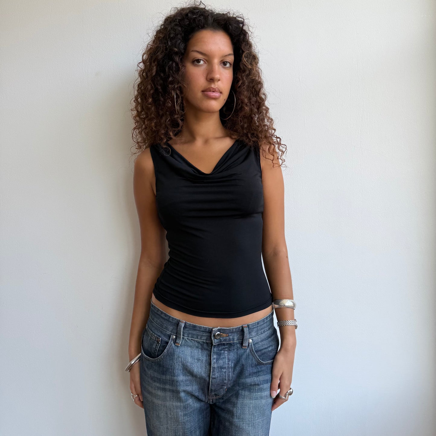 Black slinky 3-way top - Size S