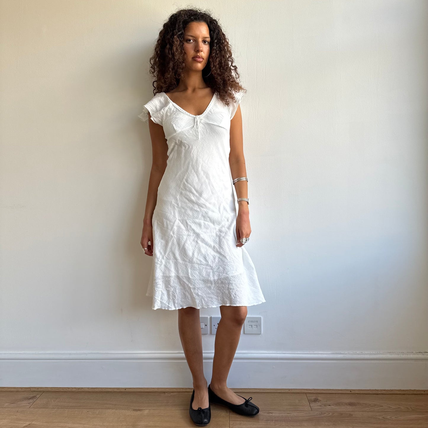 White milkmaid dress - Size S