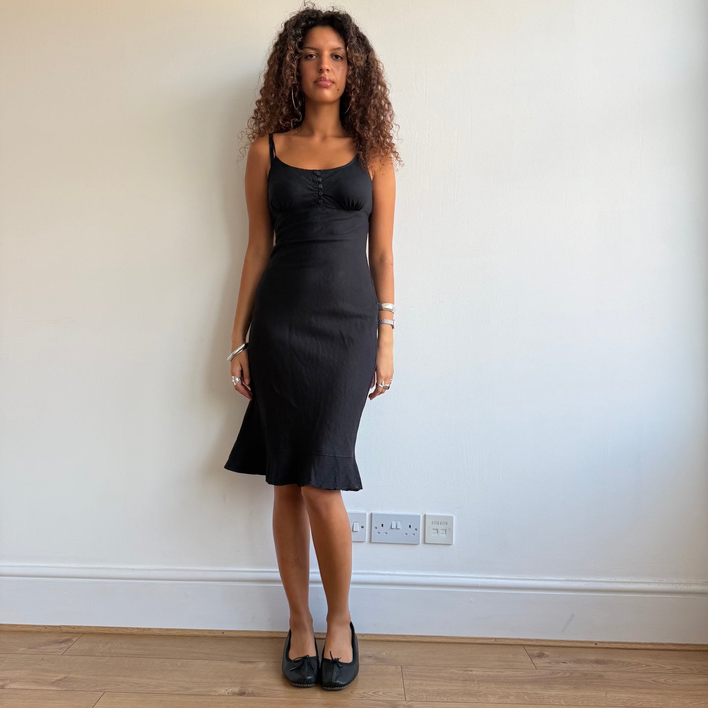 Black milkmaid dress - Size S