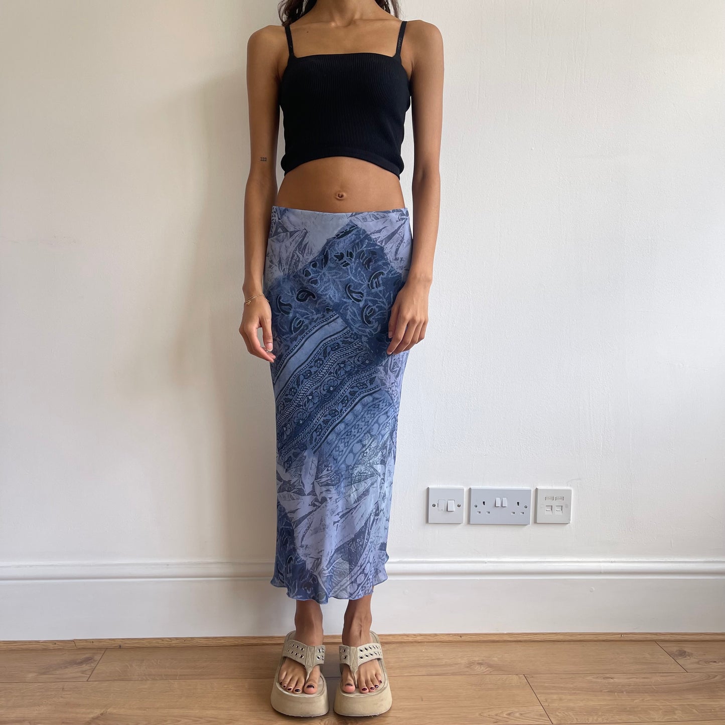 Blue midi skirt - Size S