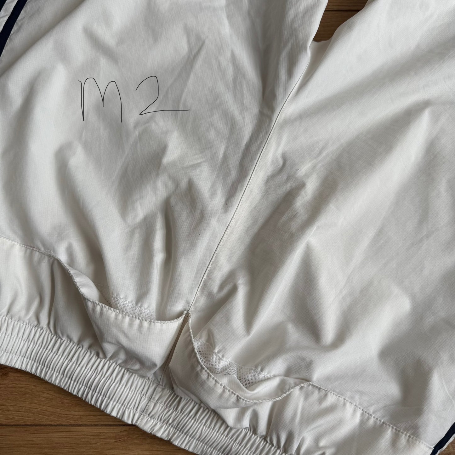 White Adidas cargo capris - Size S + M