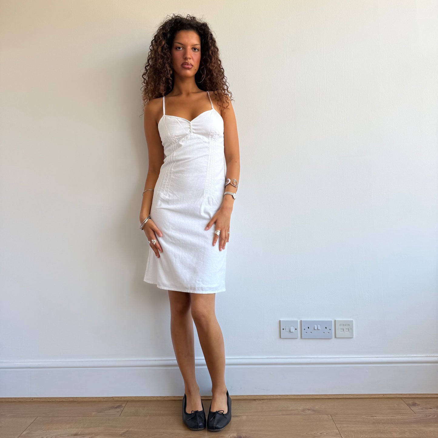 White milkmaid dress - Size S