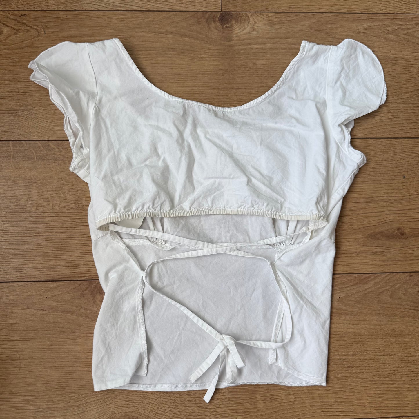 White backless milkmaid top - Size S