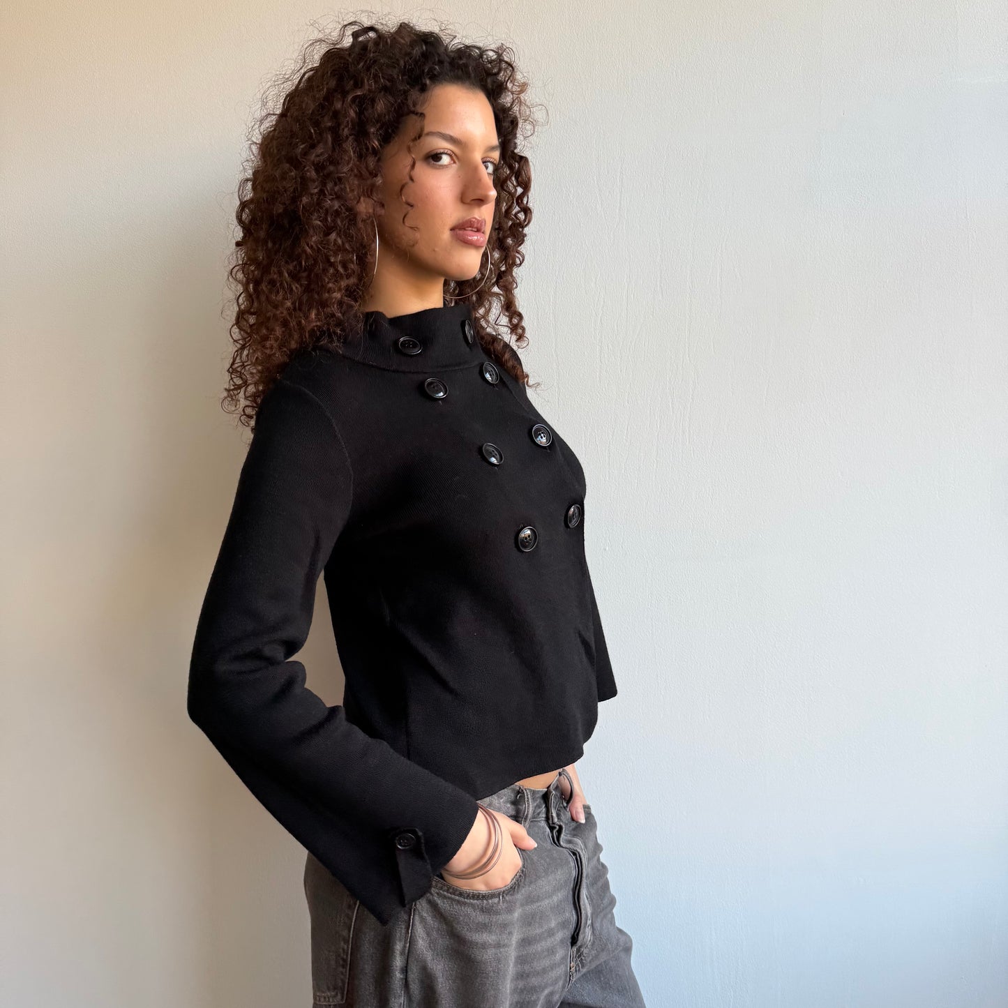 Black pea knit - Size S