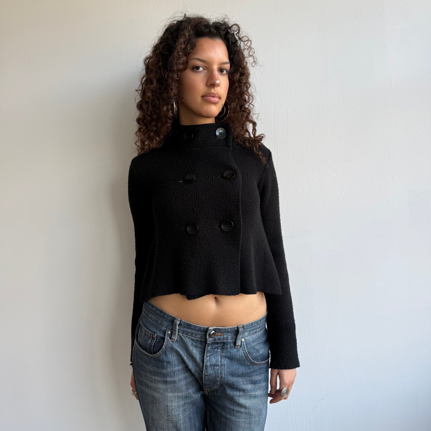 Black pea knit - Size S