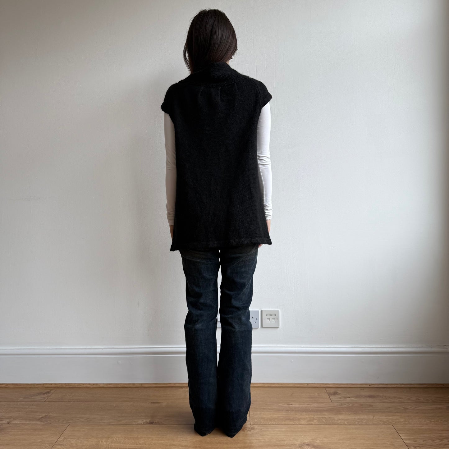 Black knit gilet - Size M