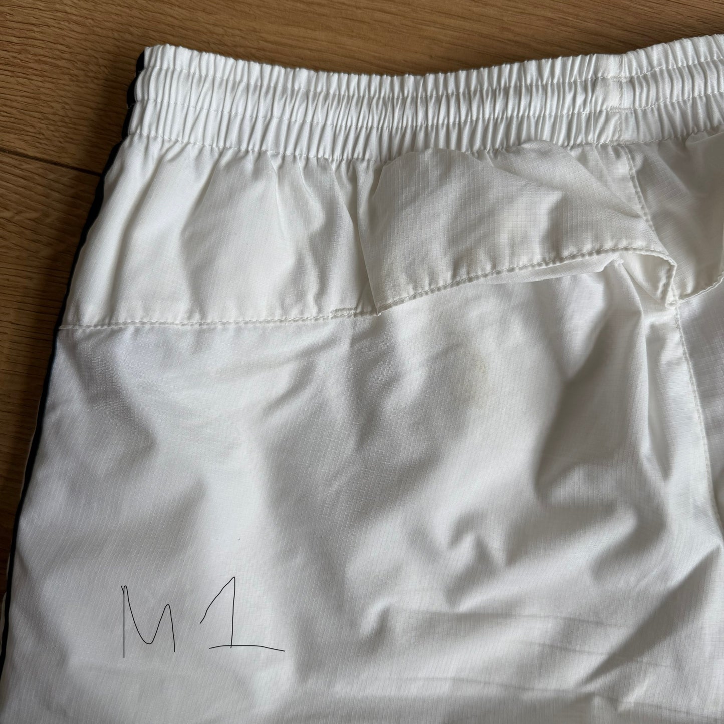 White Adidas cargo capris - Size S + M