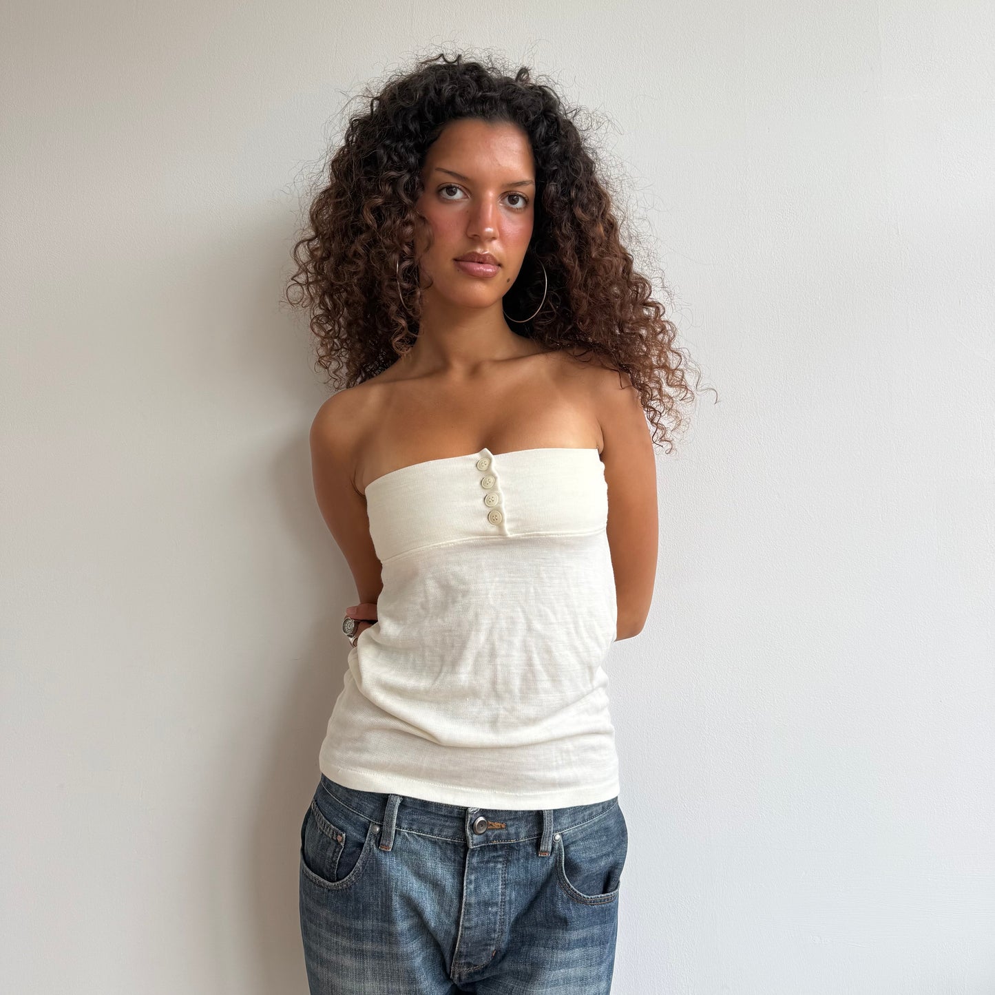 Butter yellow knit bandeau - Size XS