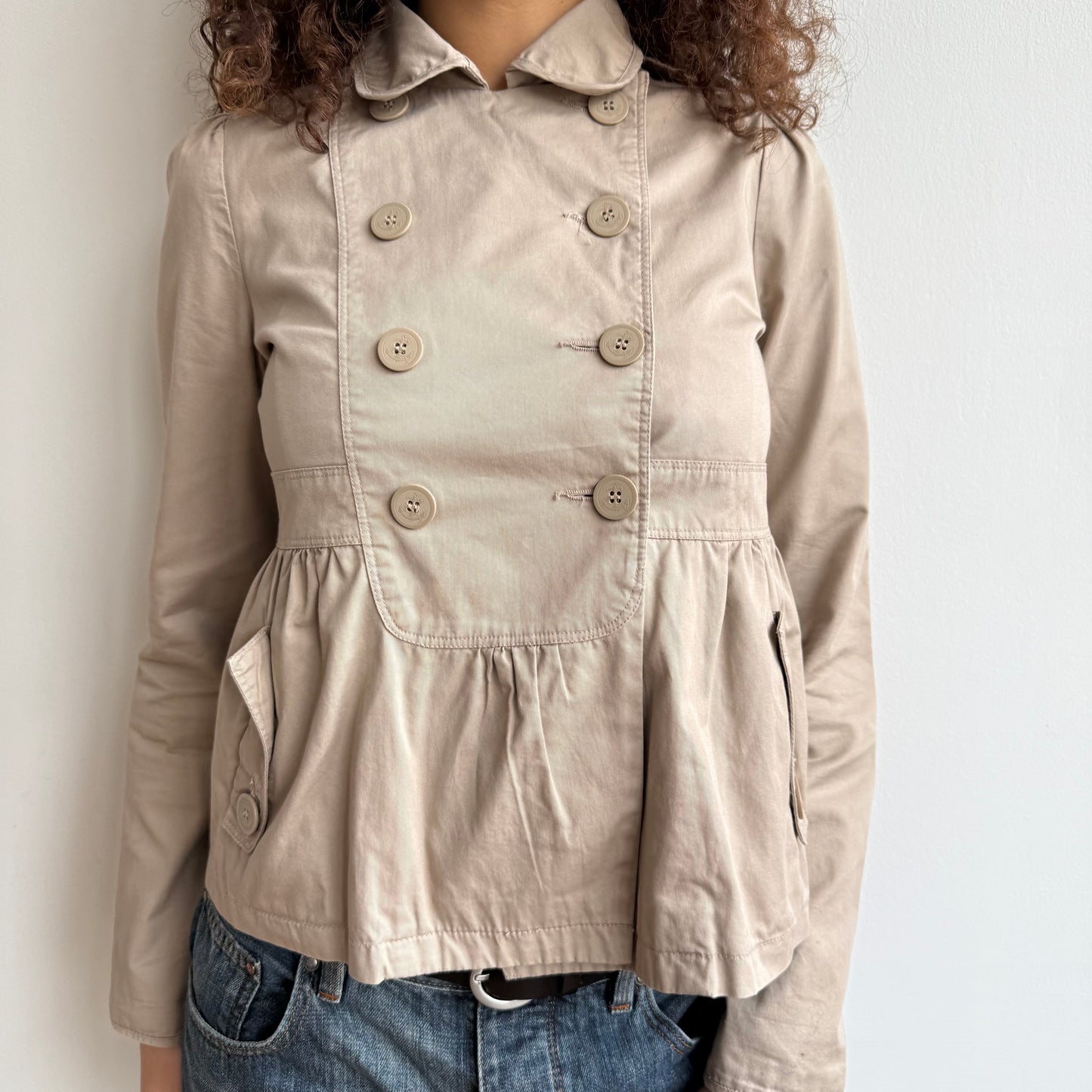 Beige peacoat - Size S