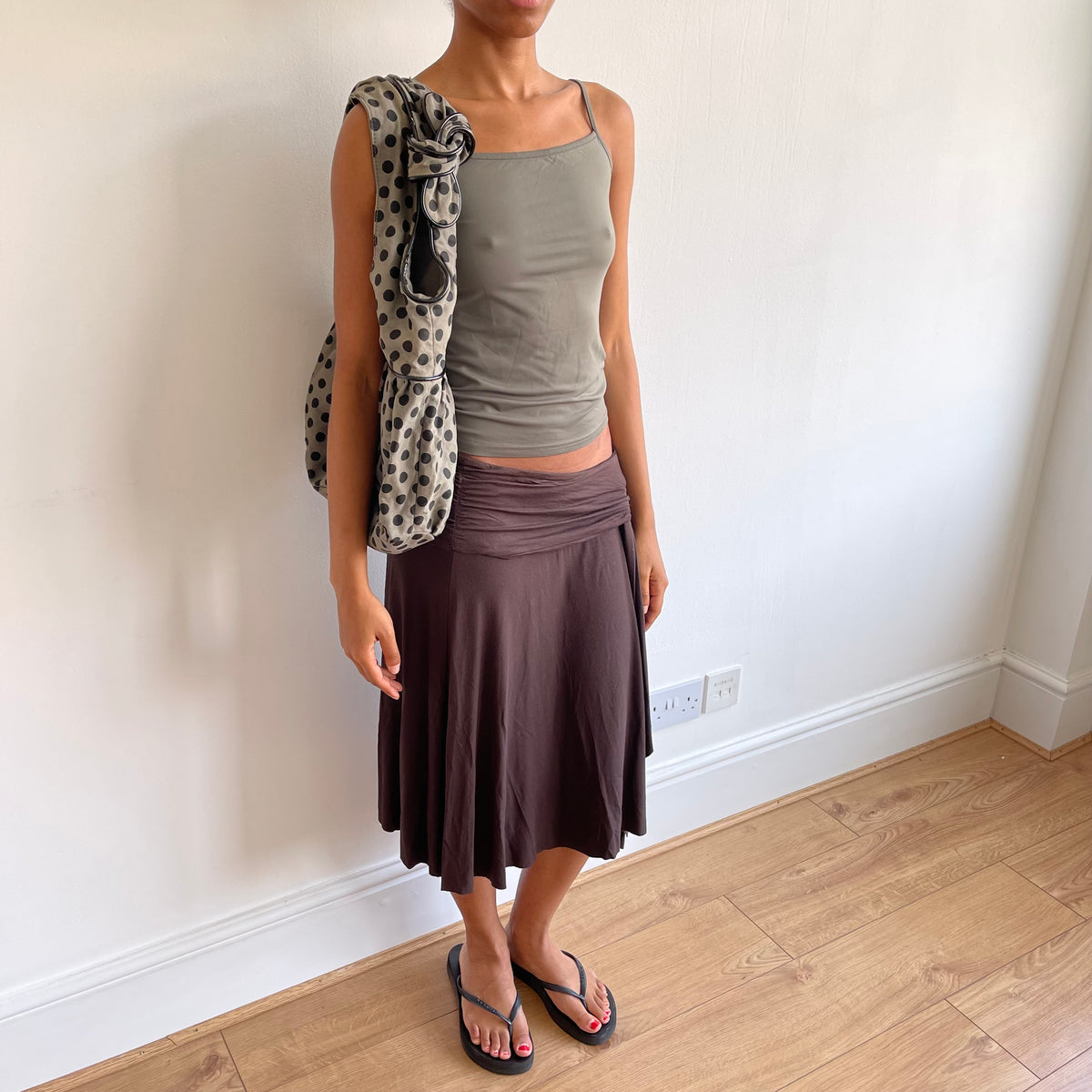 Brown Morgan ruched skirt - Size M