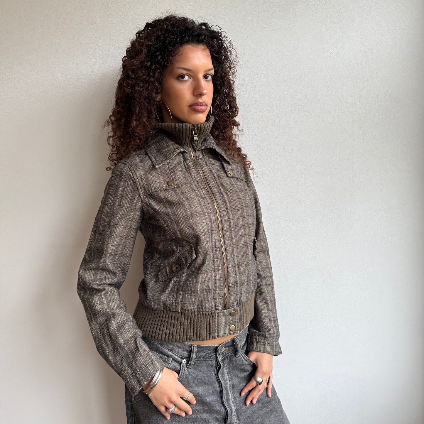 Plaid bomber jacket - Size S