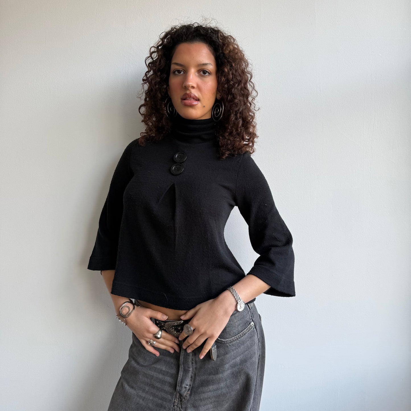 Button roll neck - Size S