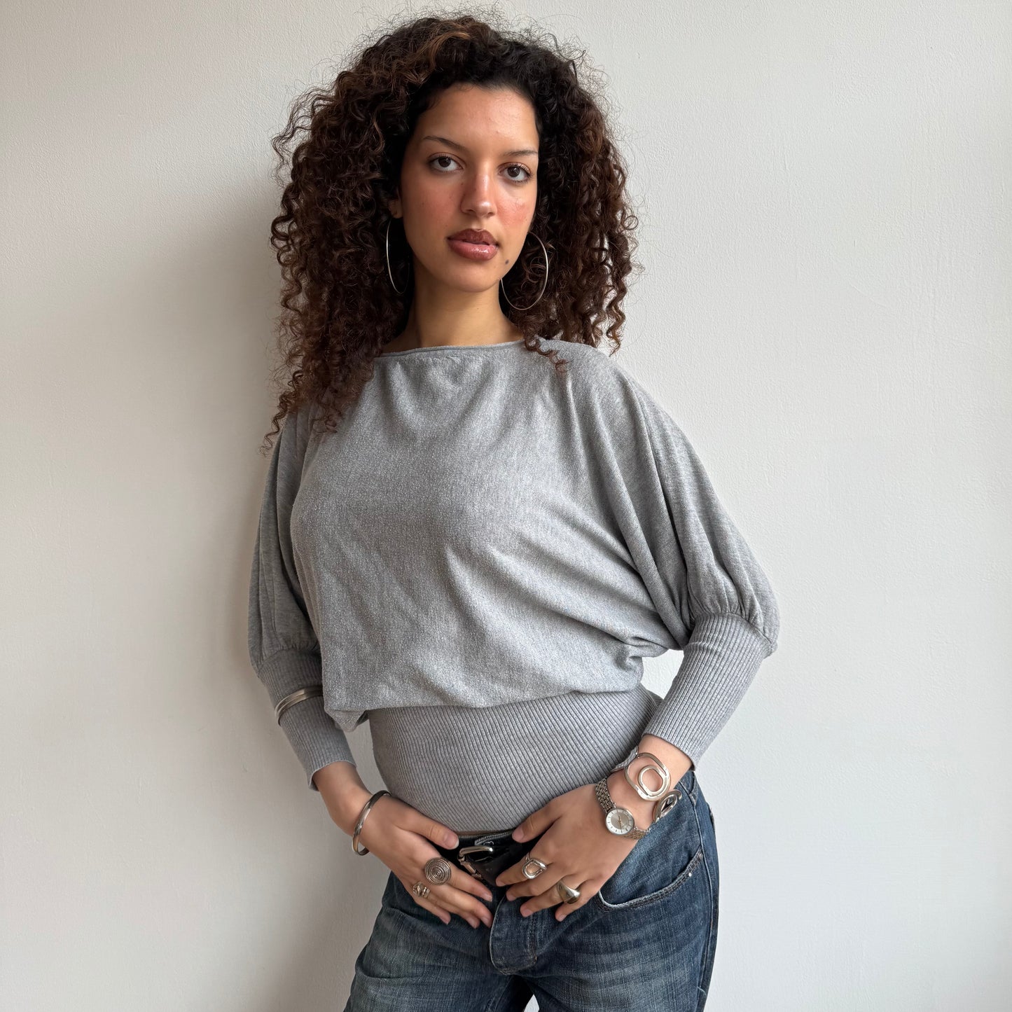 Grey slouchy knit - Size M