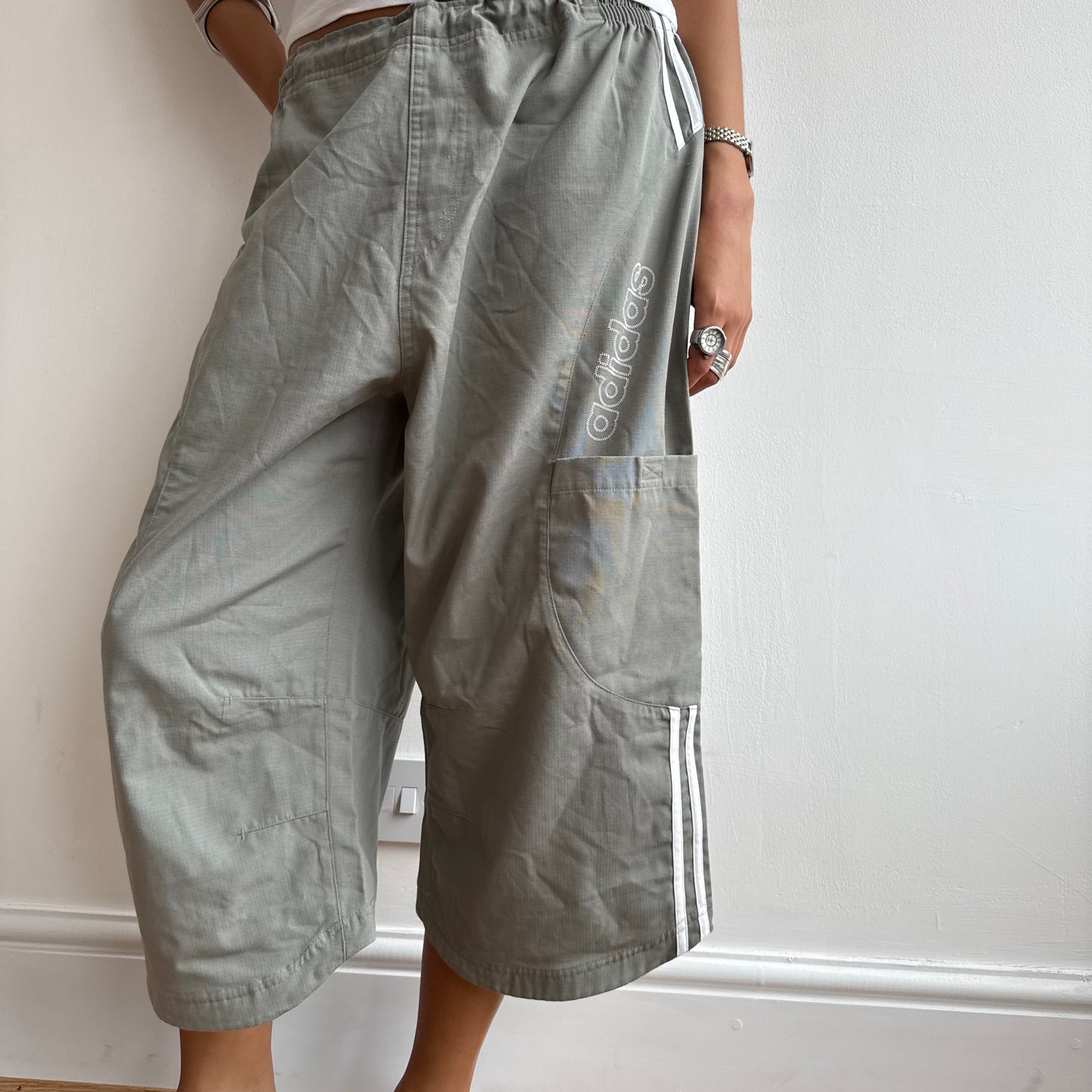 Green Adidas capris - Size M