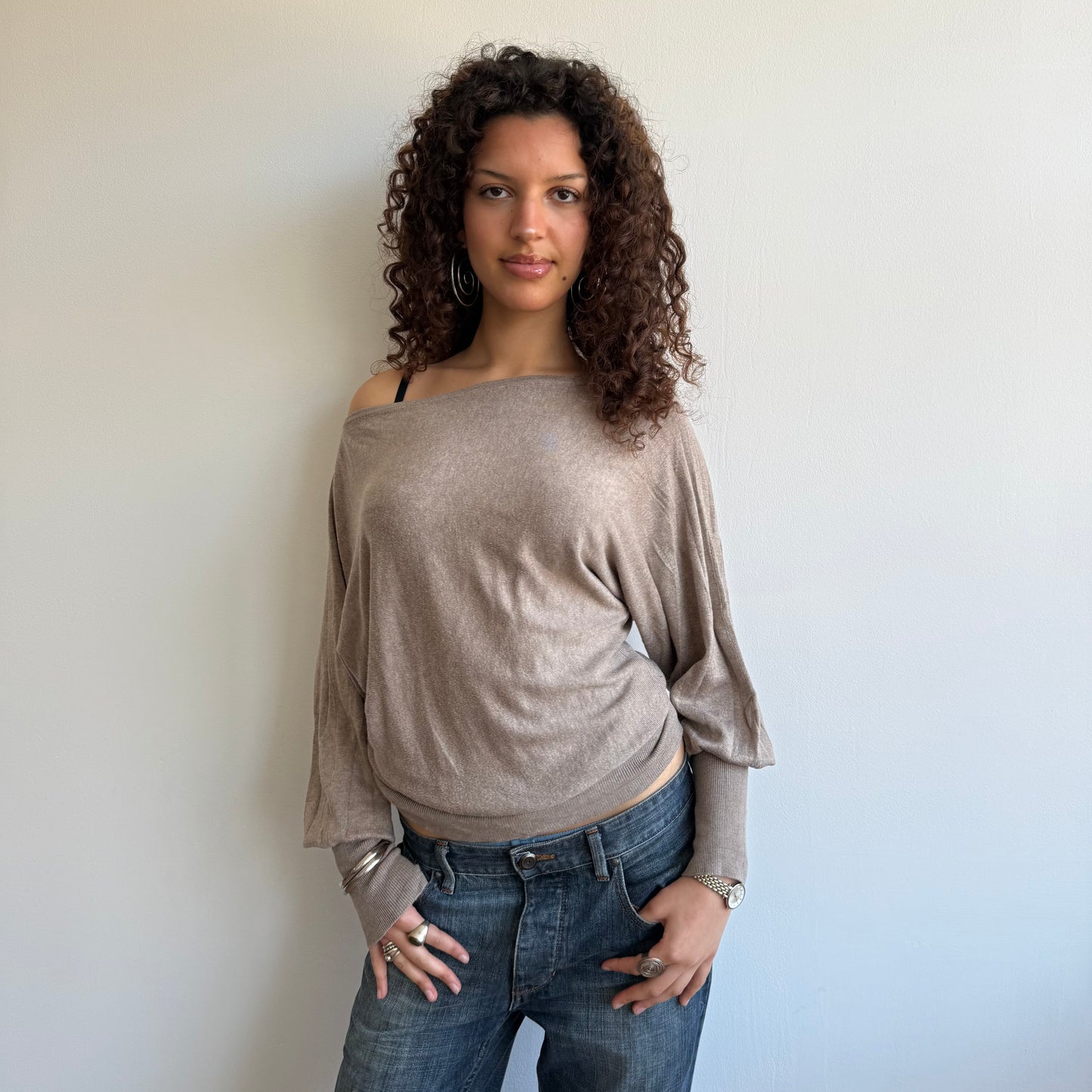 Taupe slouchy knit - Size M