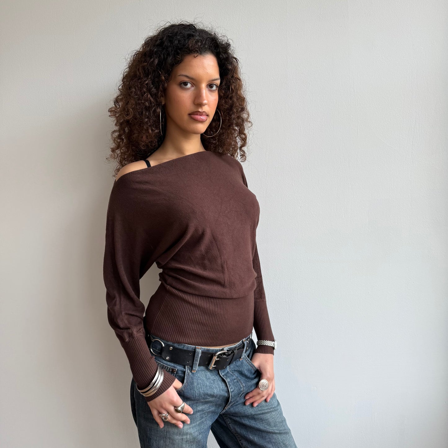 Brown slouchy knit - Size S