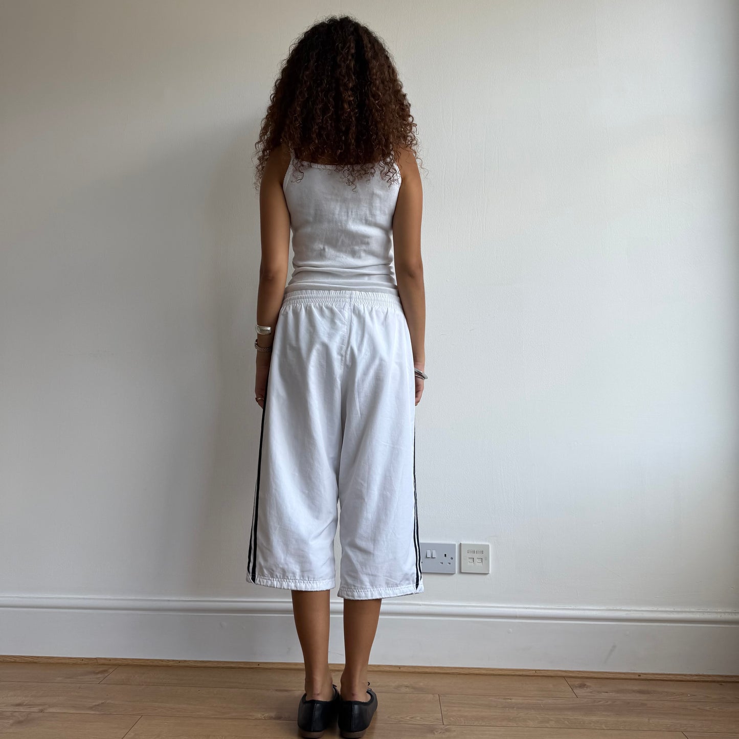 White Adidas capris - Size L