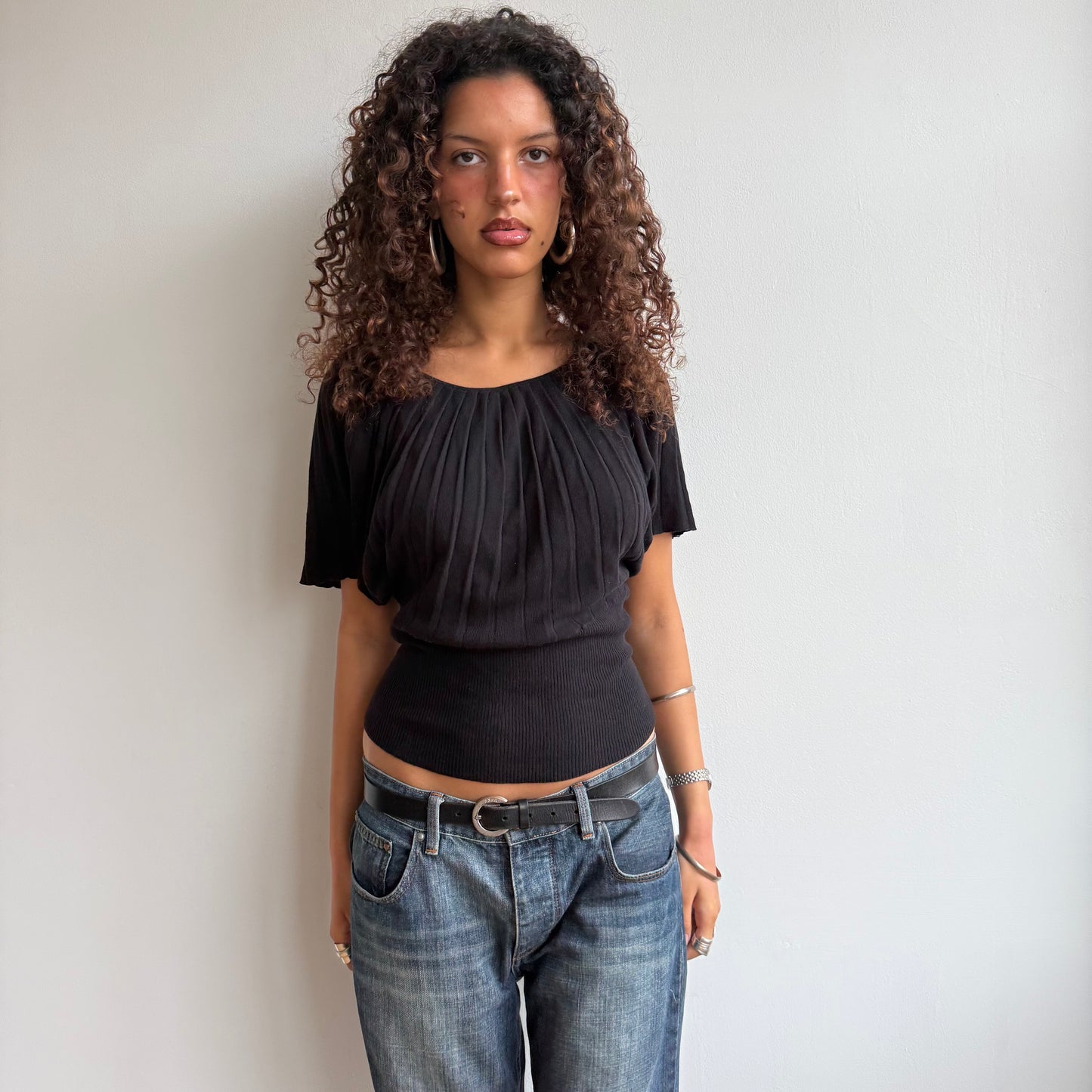 Black batwing knit - Size S