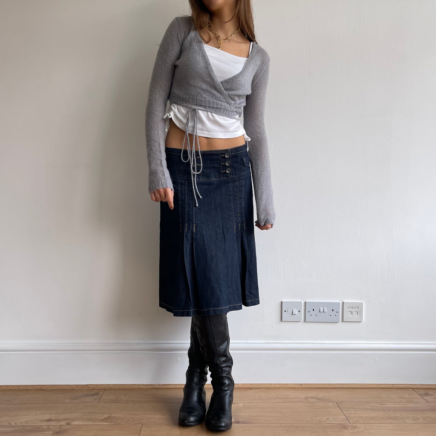 Grey ballet wrap cardigan - Size S/M
