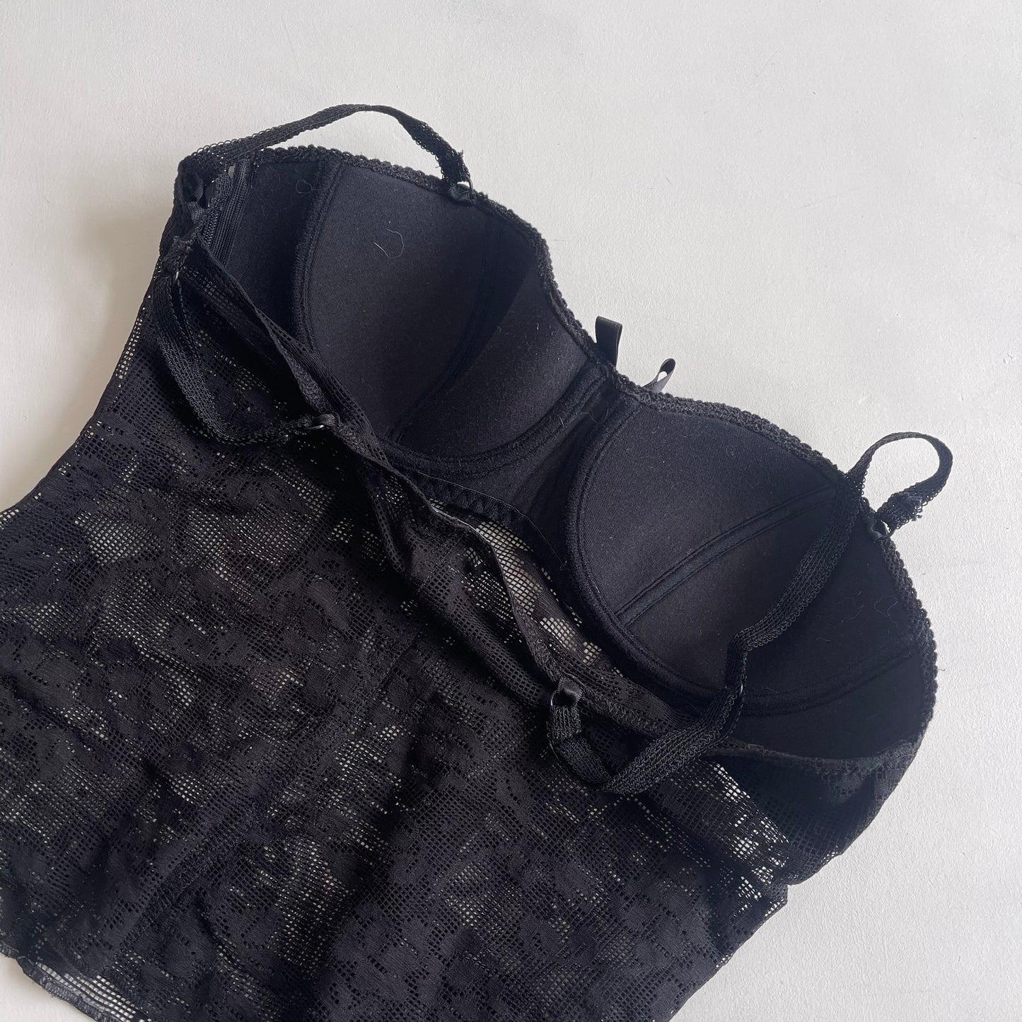 Black lace bustier - Size S