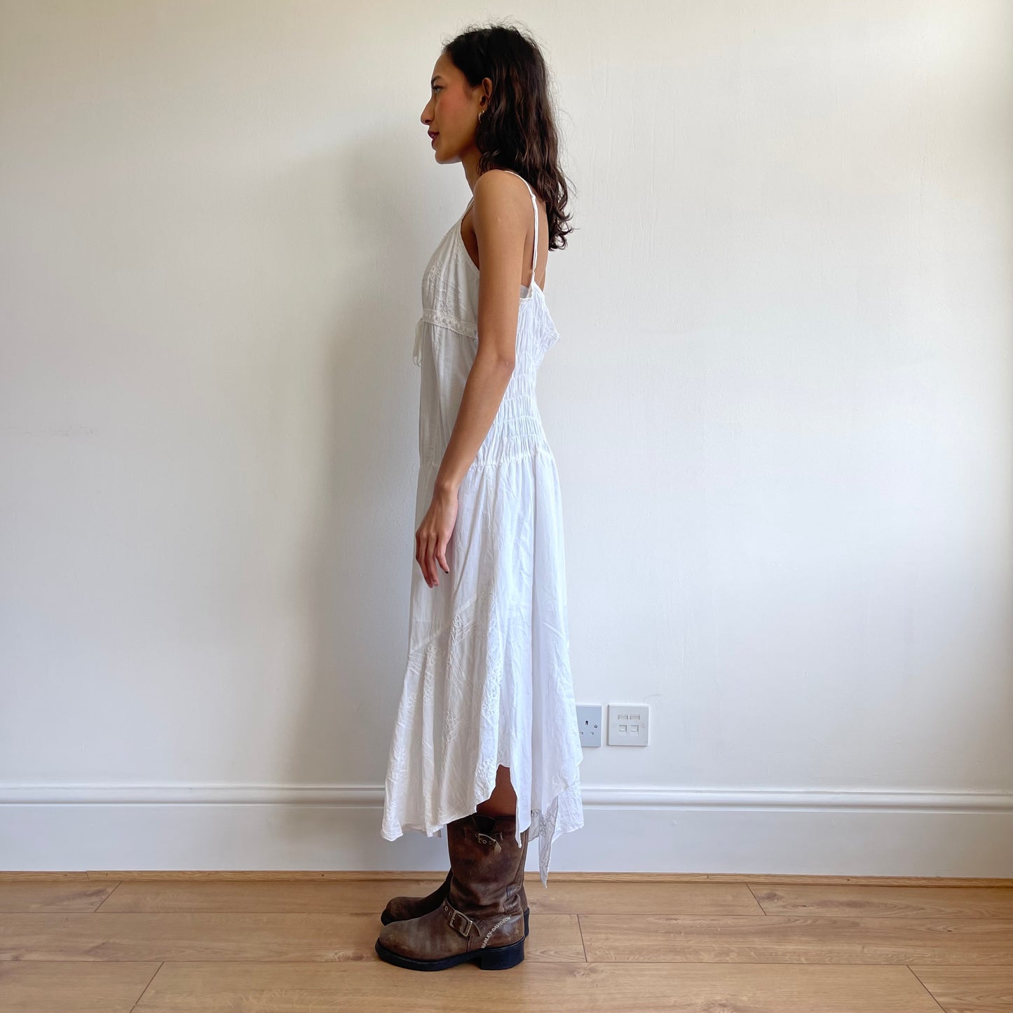 White boho maxi dress - Size S