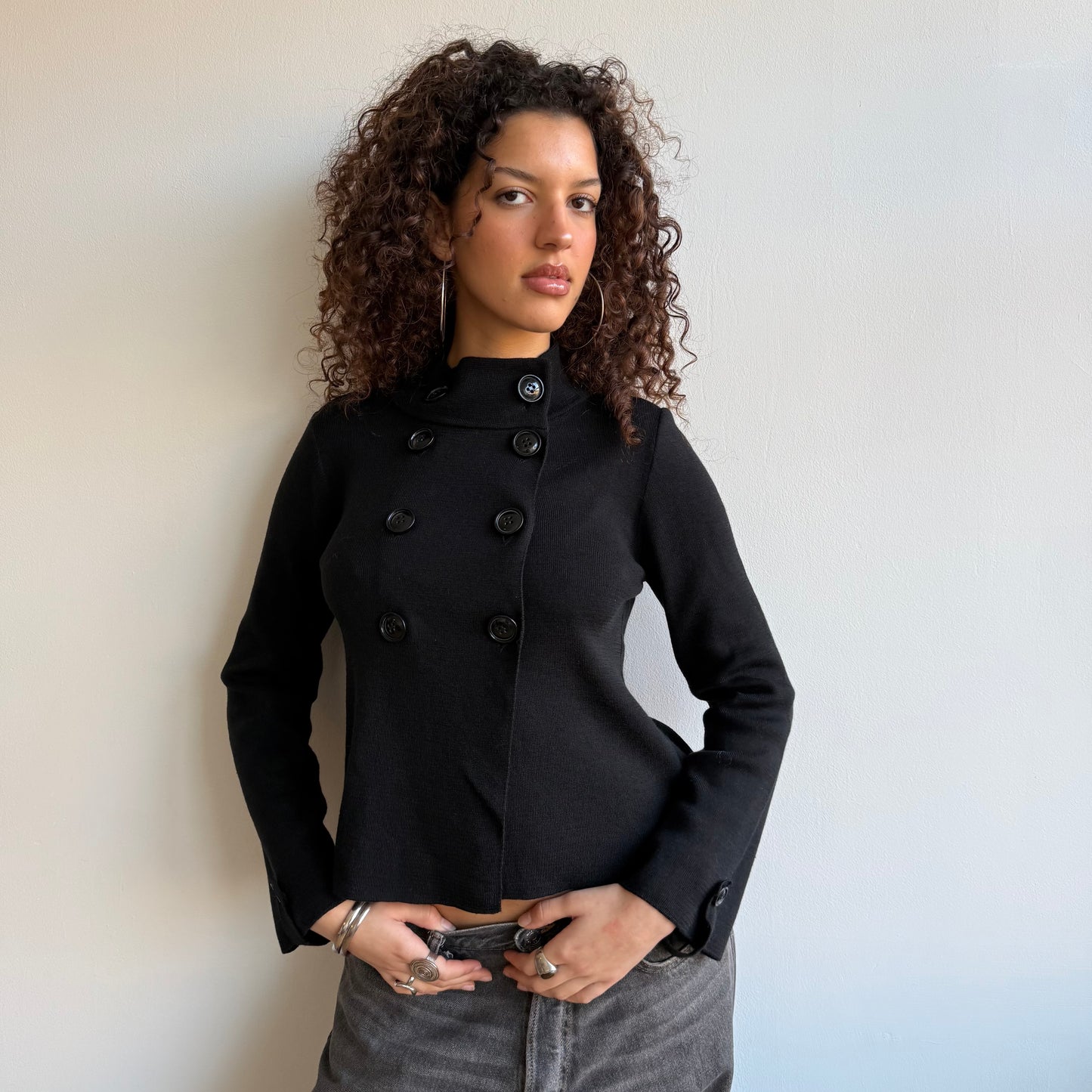 Black pea knit - Size S