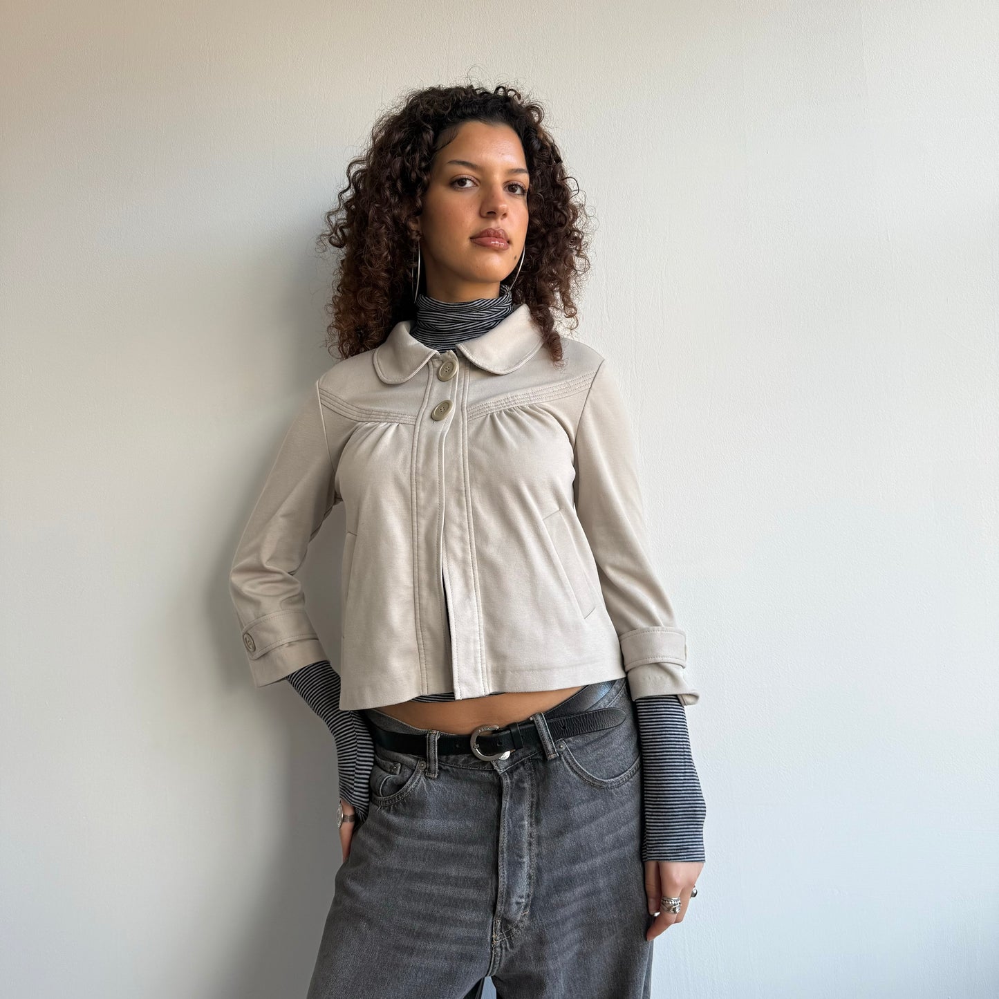 Beige swing jacket - Size S