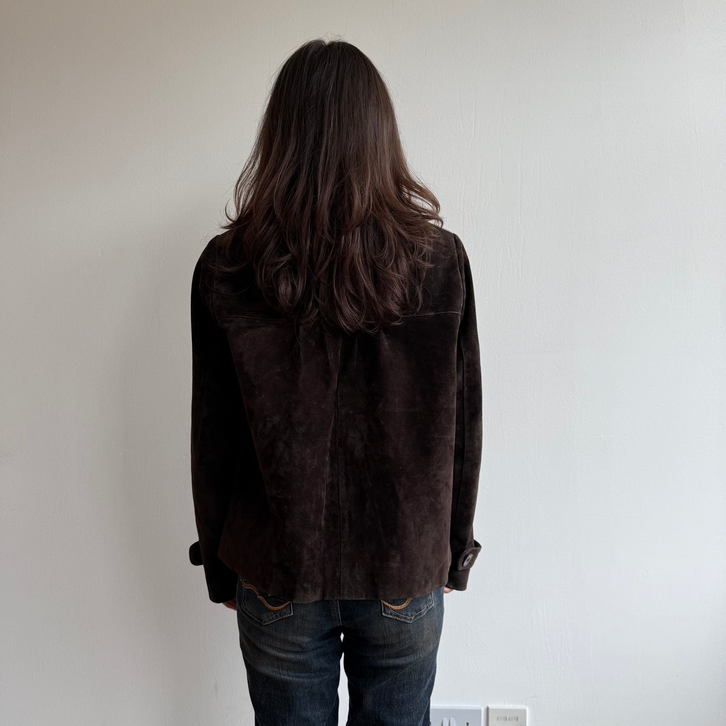 Brown suede jacket - Size S