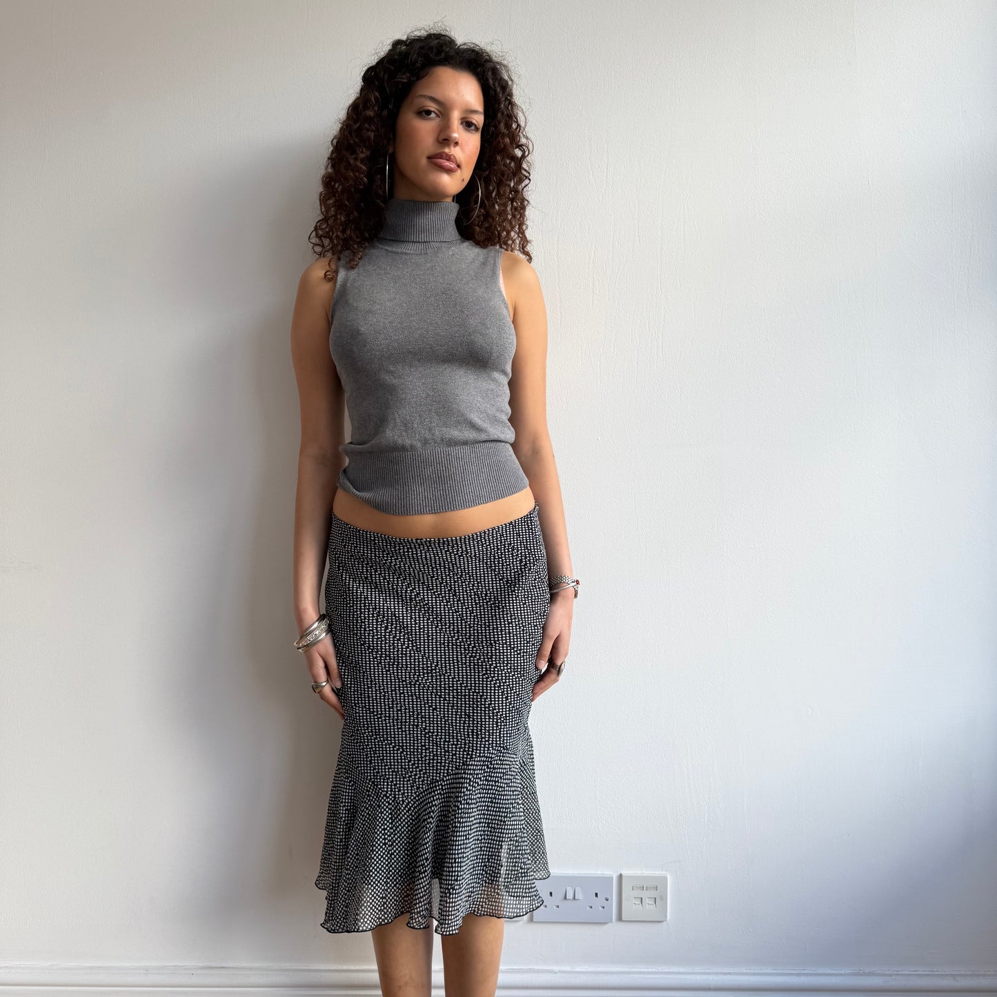 Polka dot midi skirt - Size S