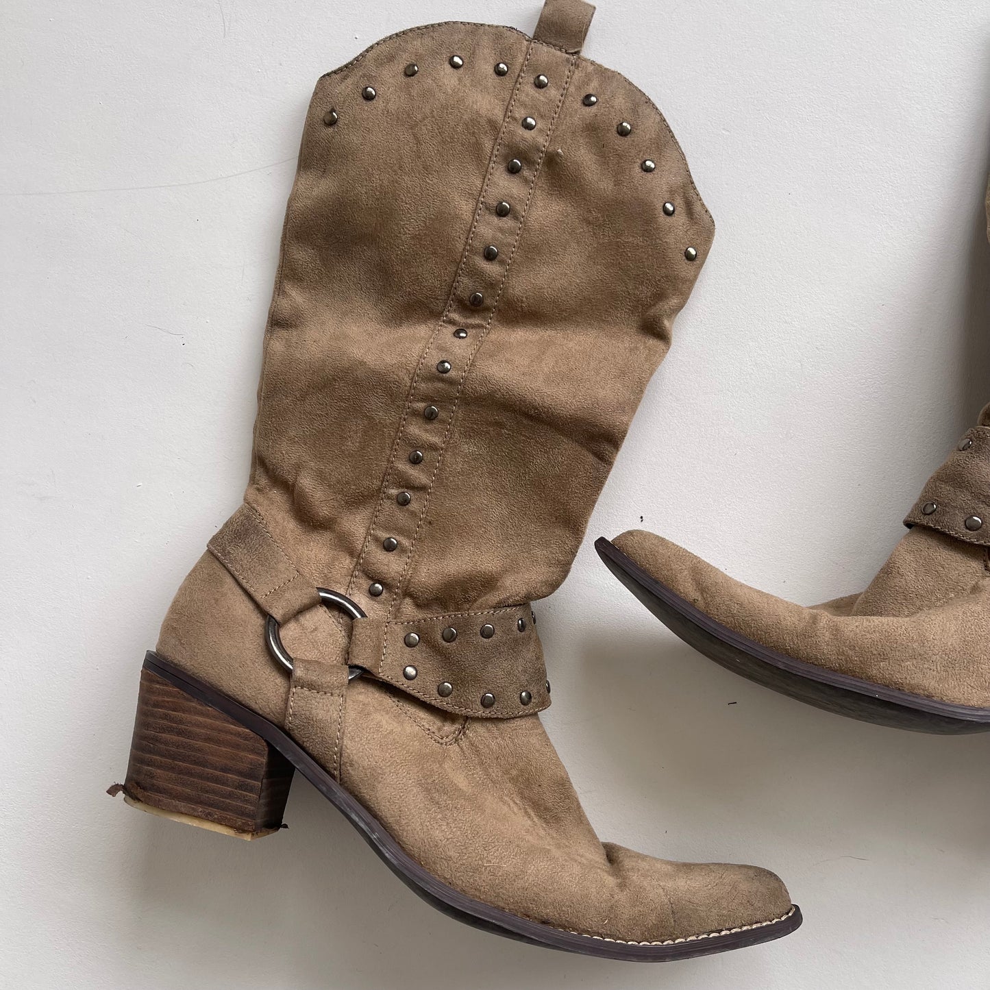 Brown cowboy boots - Size UK6