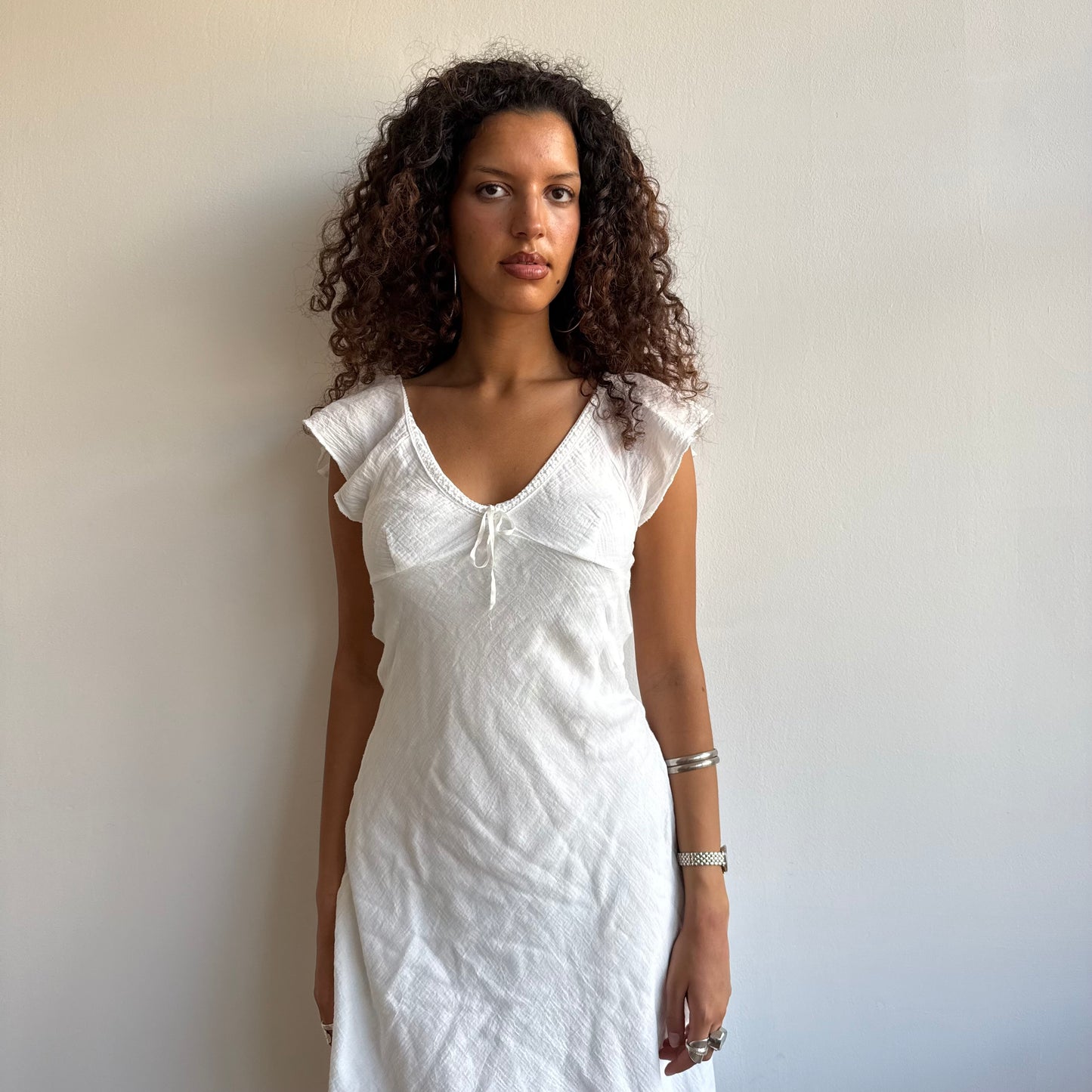 White milkmaid dress - Size S