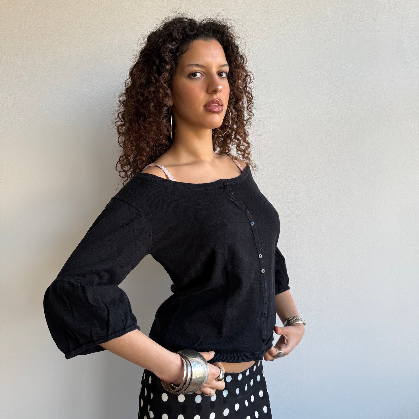 Black slouchy cardigan - Size M/L