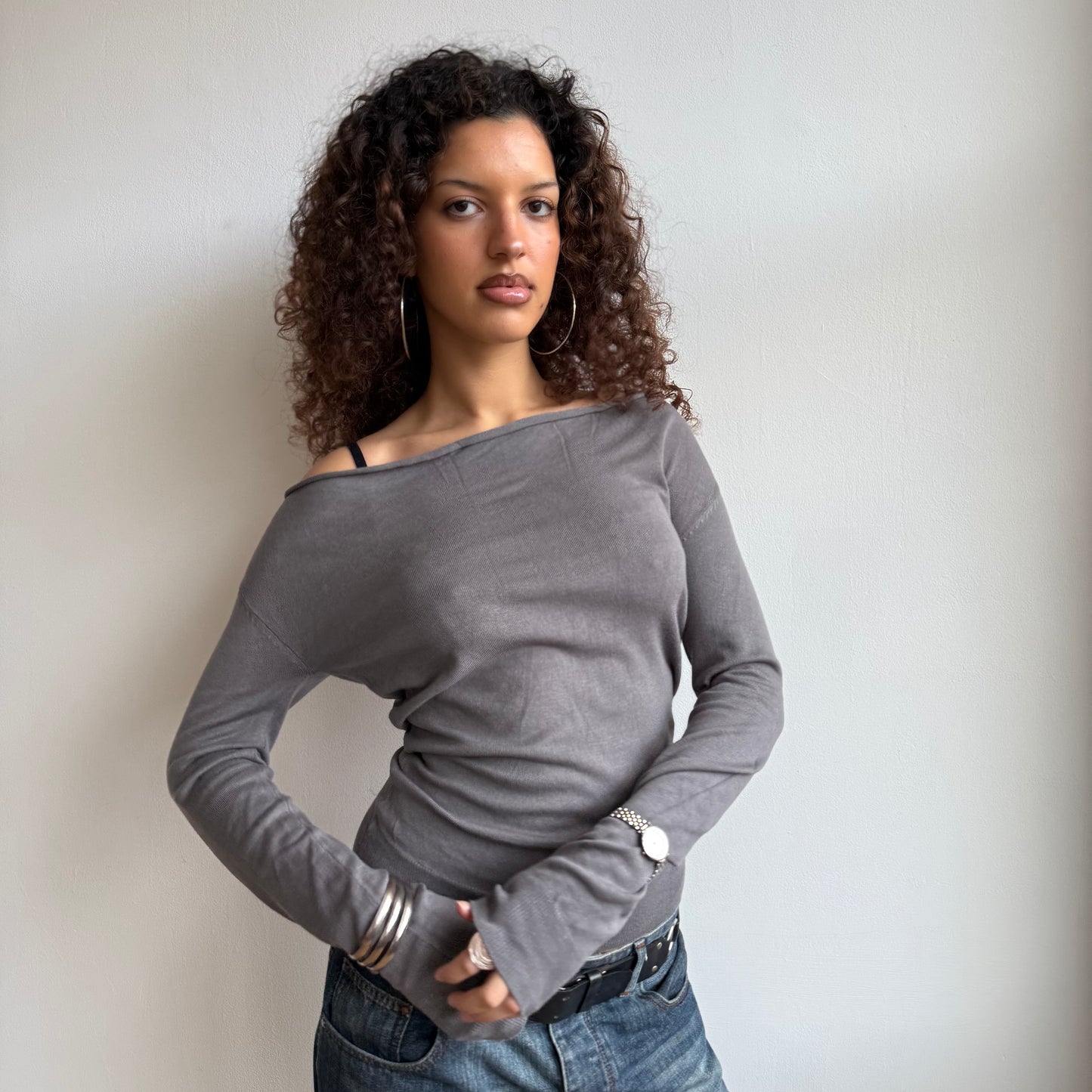 Taupe slouchy knit - Size S