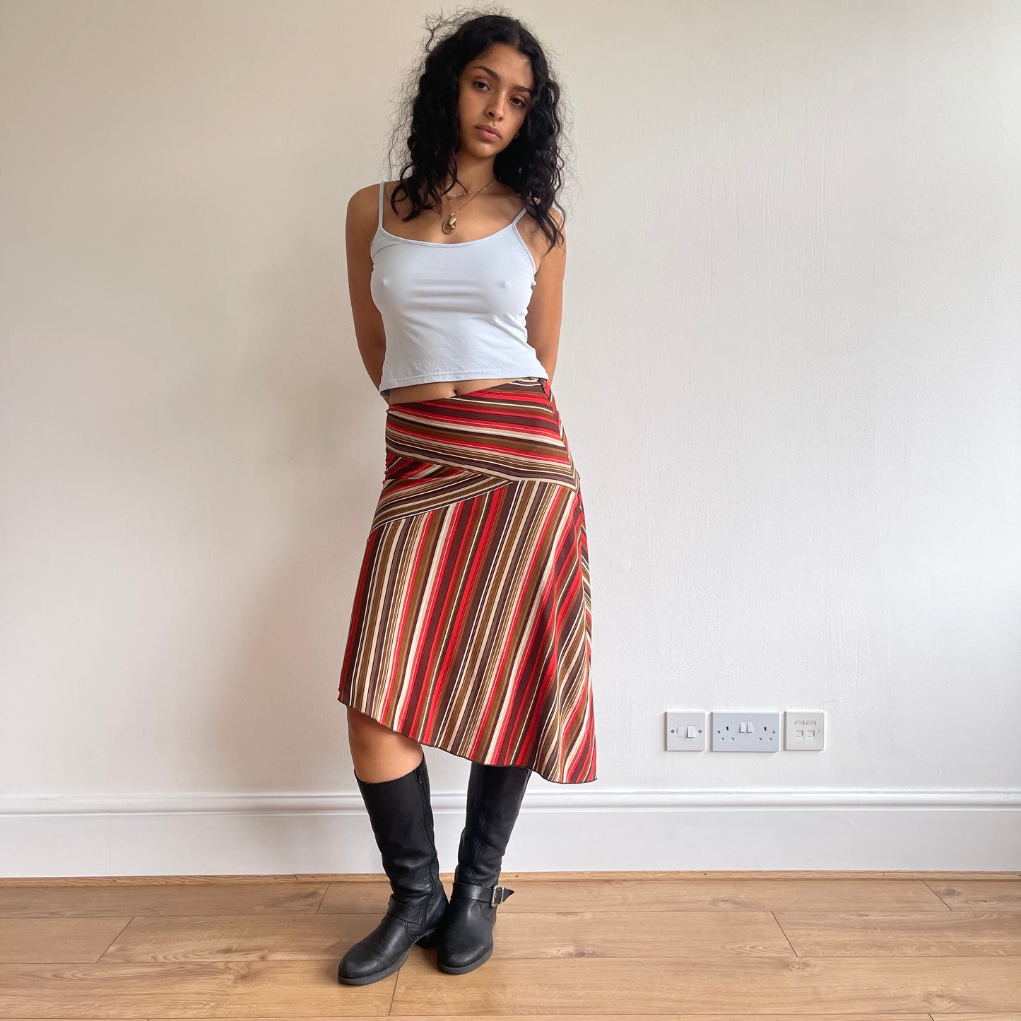 Morgan striped midi skirt - Size S
