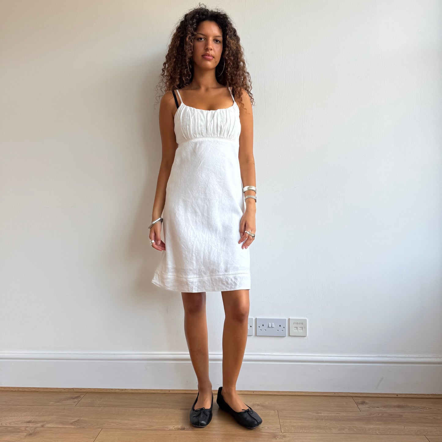 White milkmaid dress - Size S