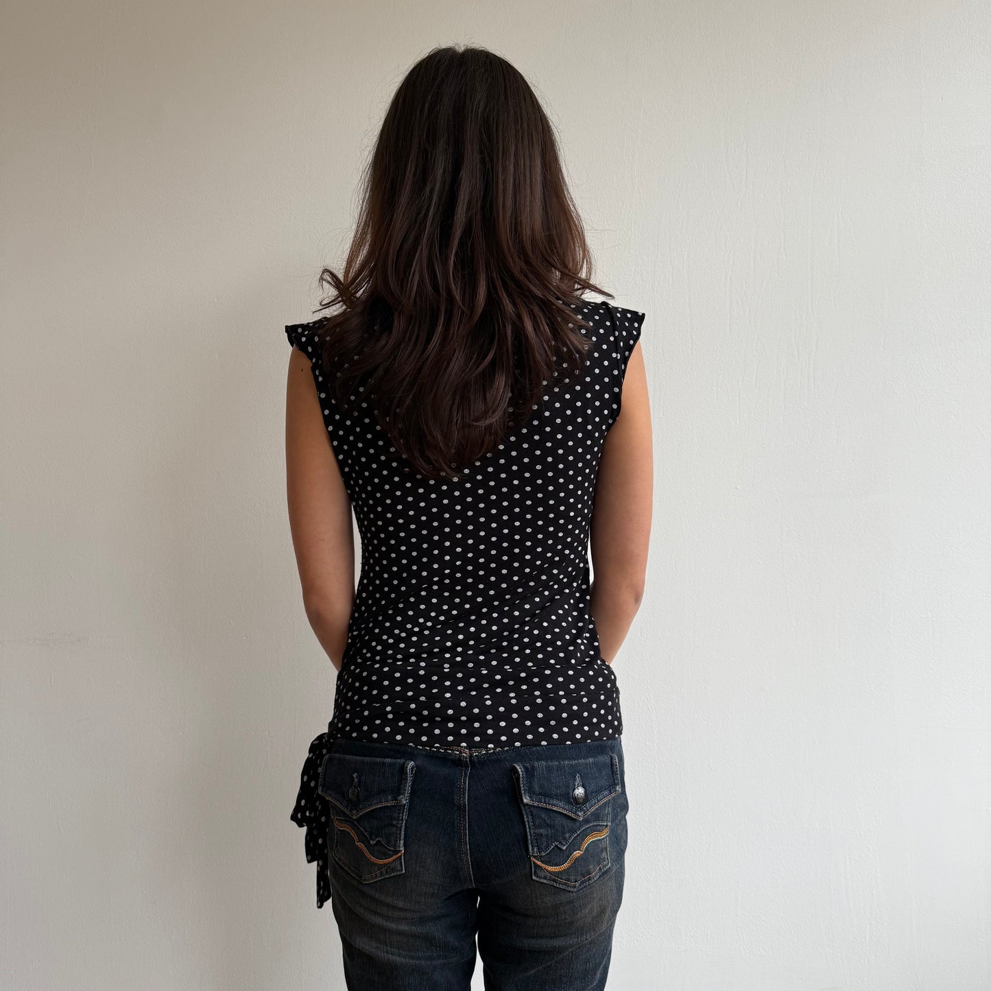 Polka dot wrap top - Size S