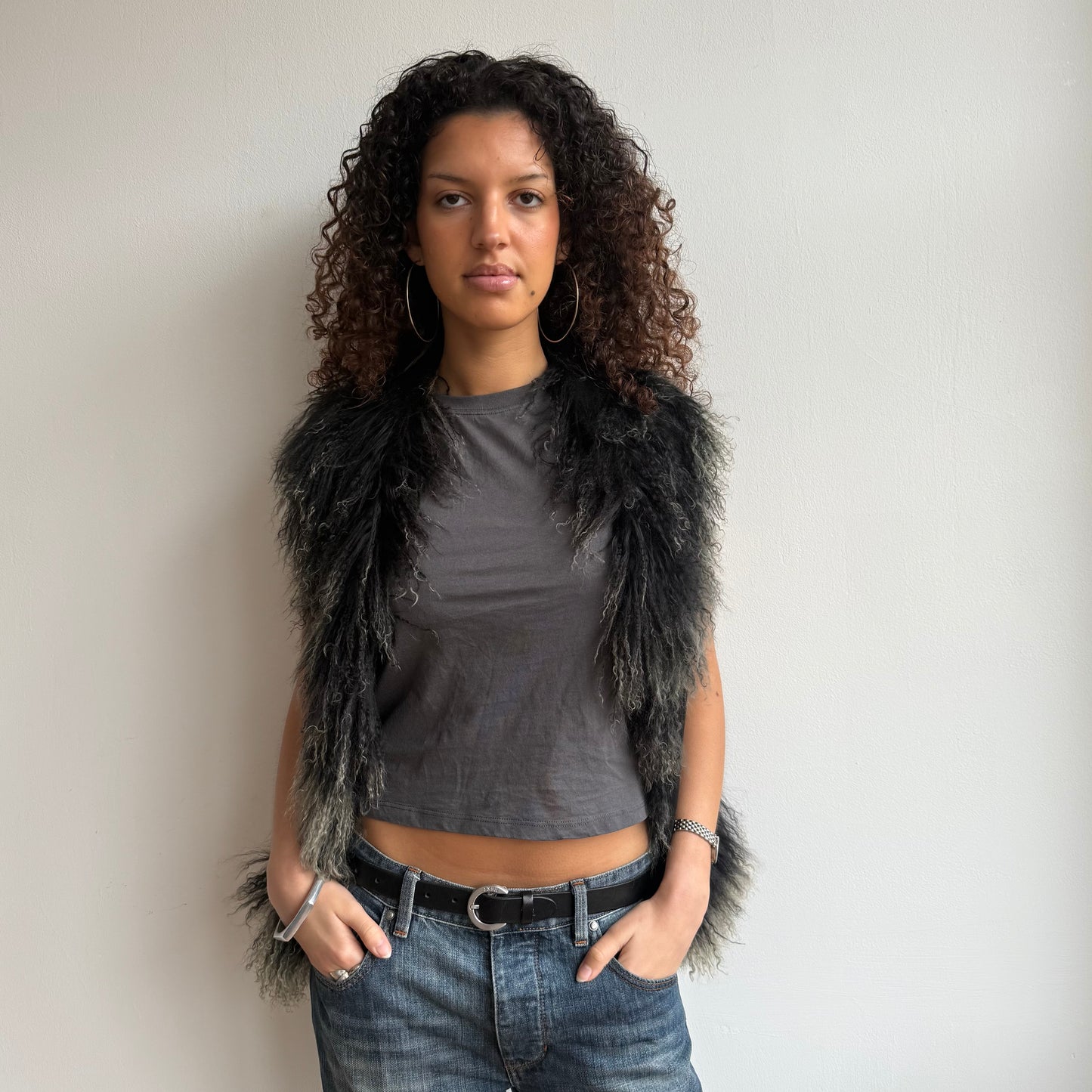 Fur afghan gilet - Size M