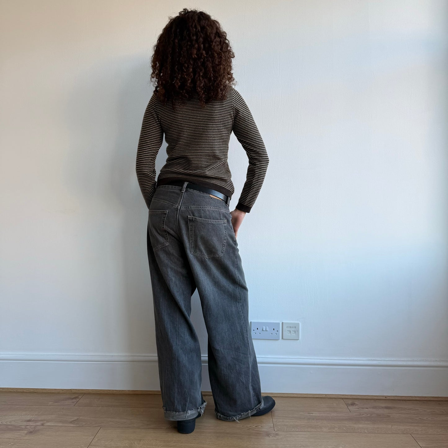 Brown cashmere roll neck - Size S