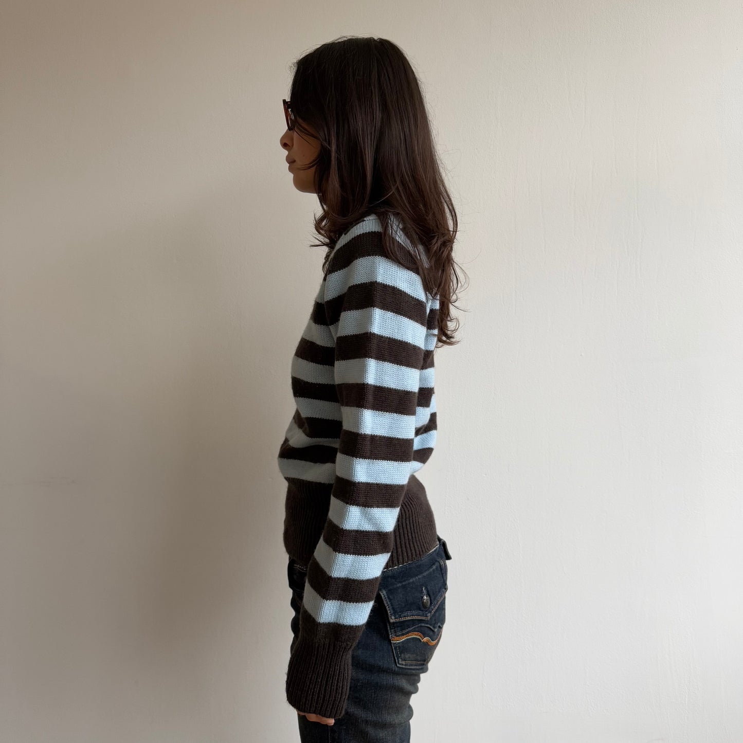 Striped Adidas roll neck - Size S