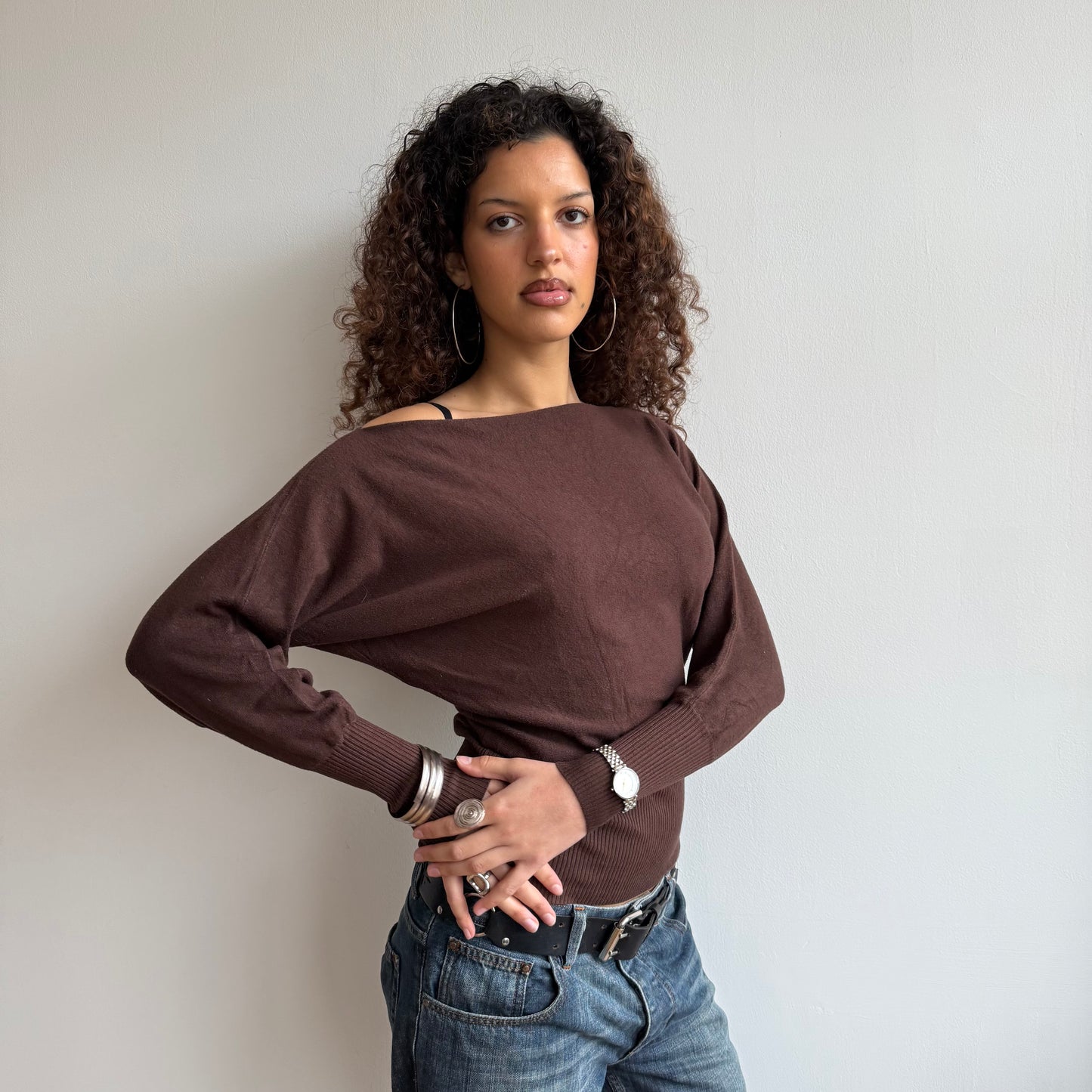 Brown slouchy knit - Size S