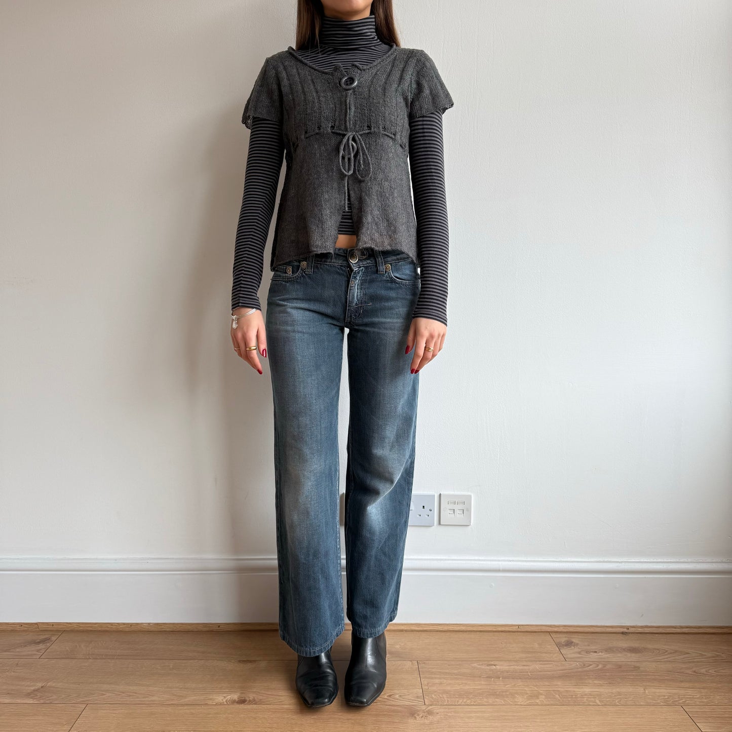 Grey knit cardigan - Size S