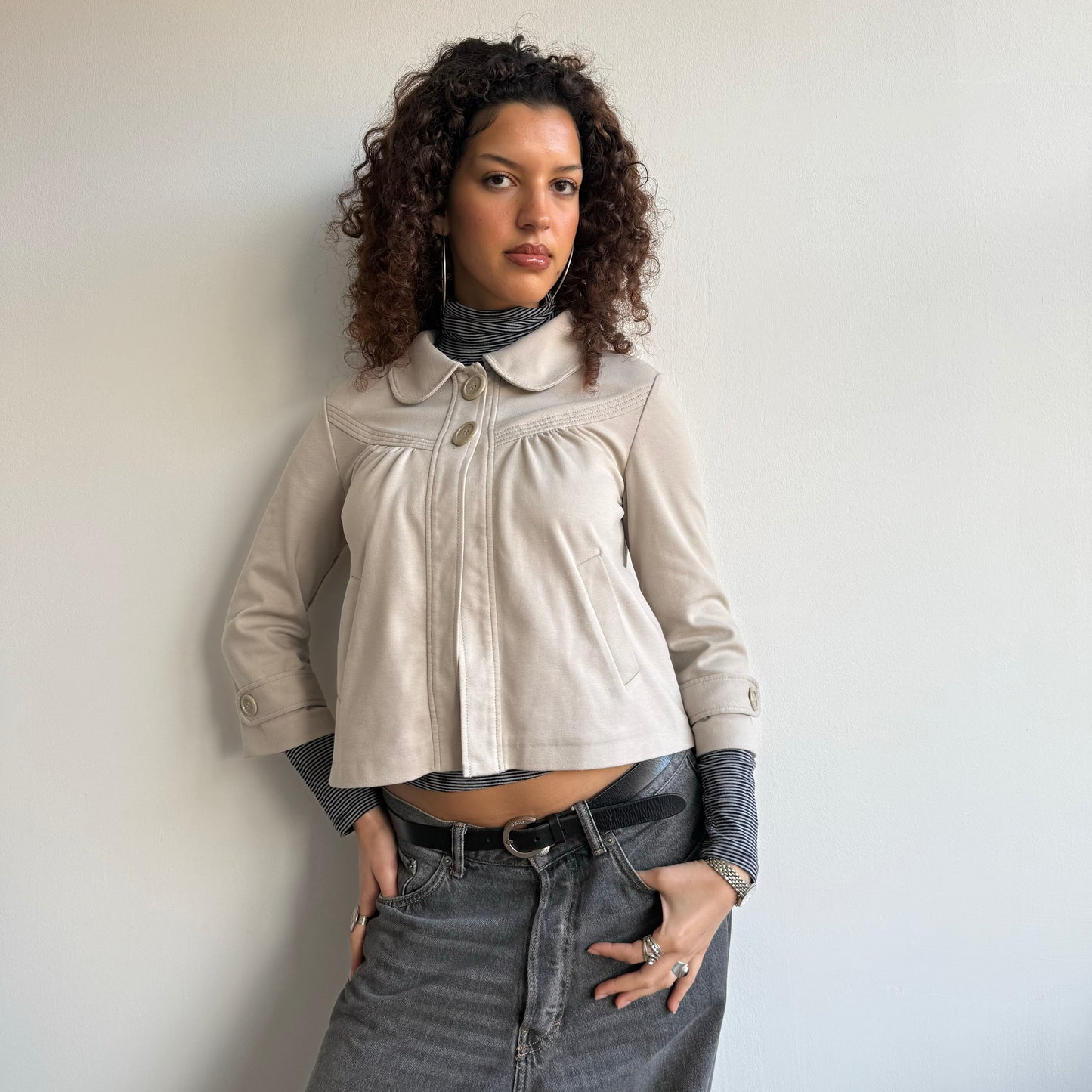 Beige swing jacket - Size S