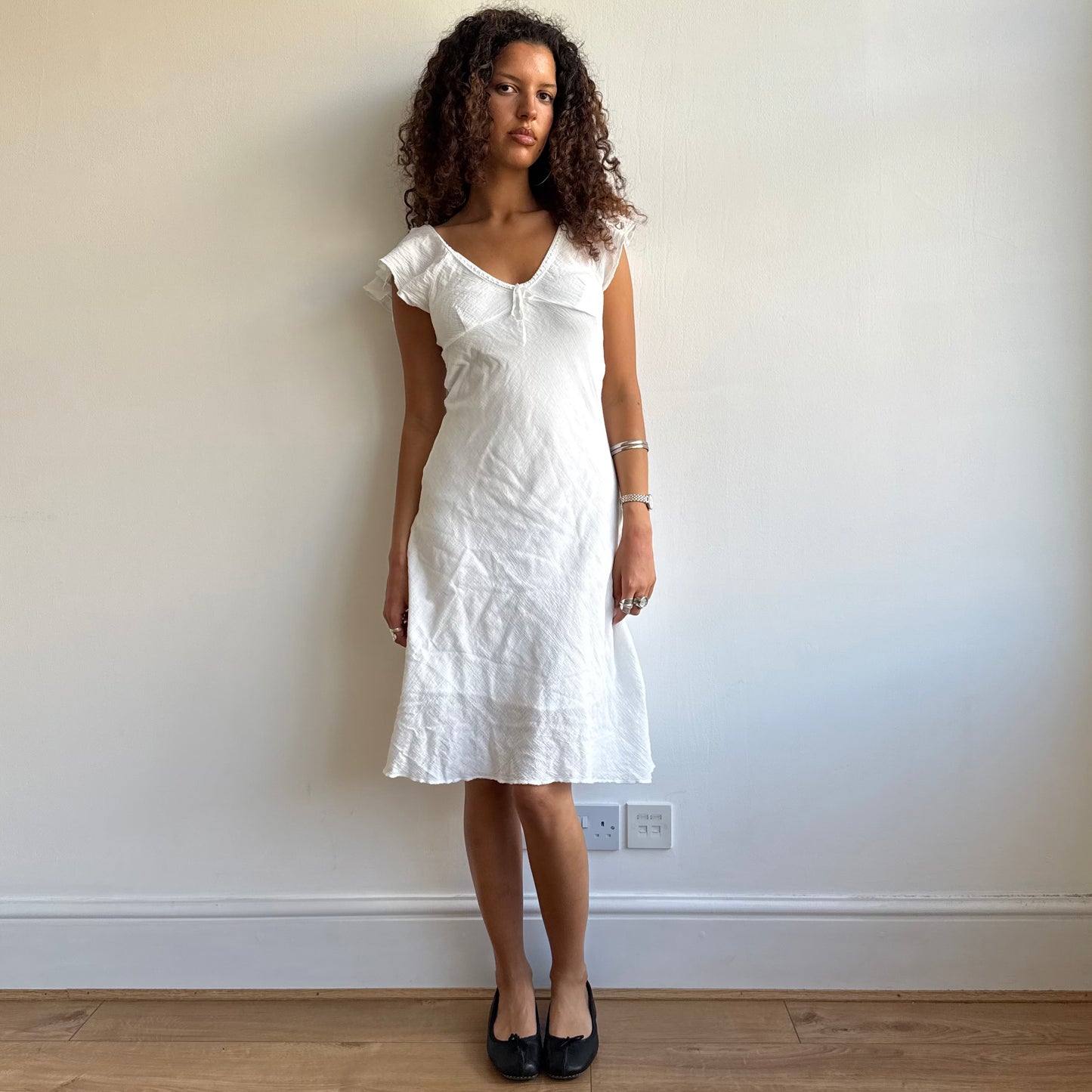 White milkmaid dress - Size S