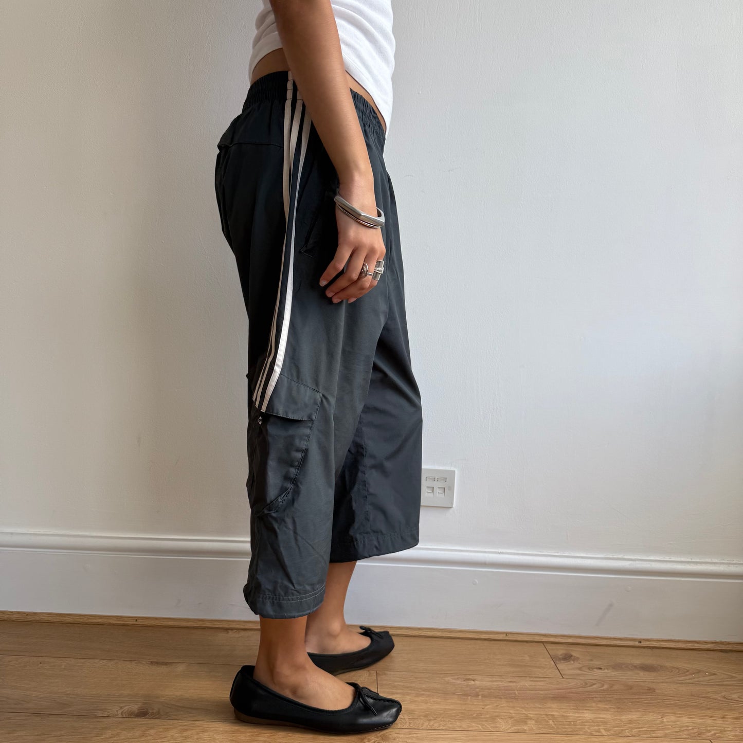 Navy Adidas capris - Size M