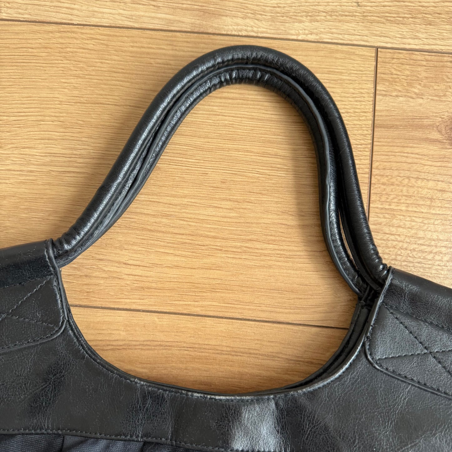 Black polka dot bag - OS