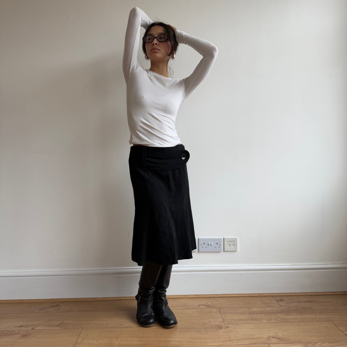 Black belt skirt - Size S