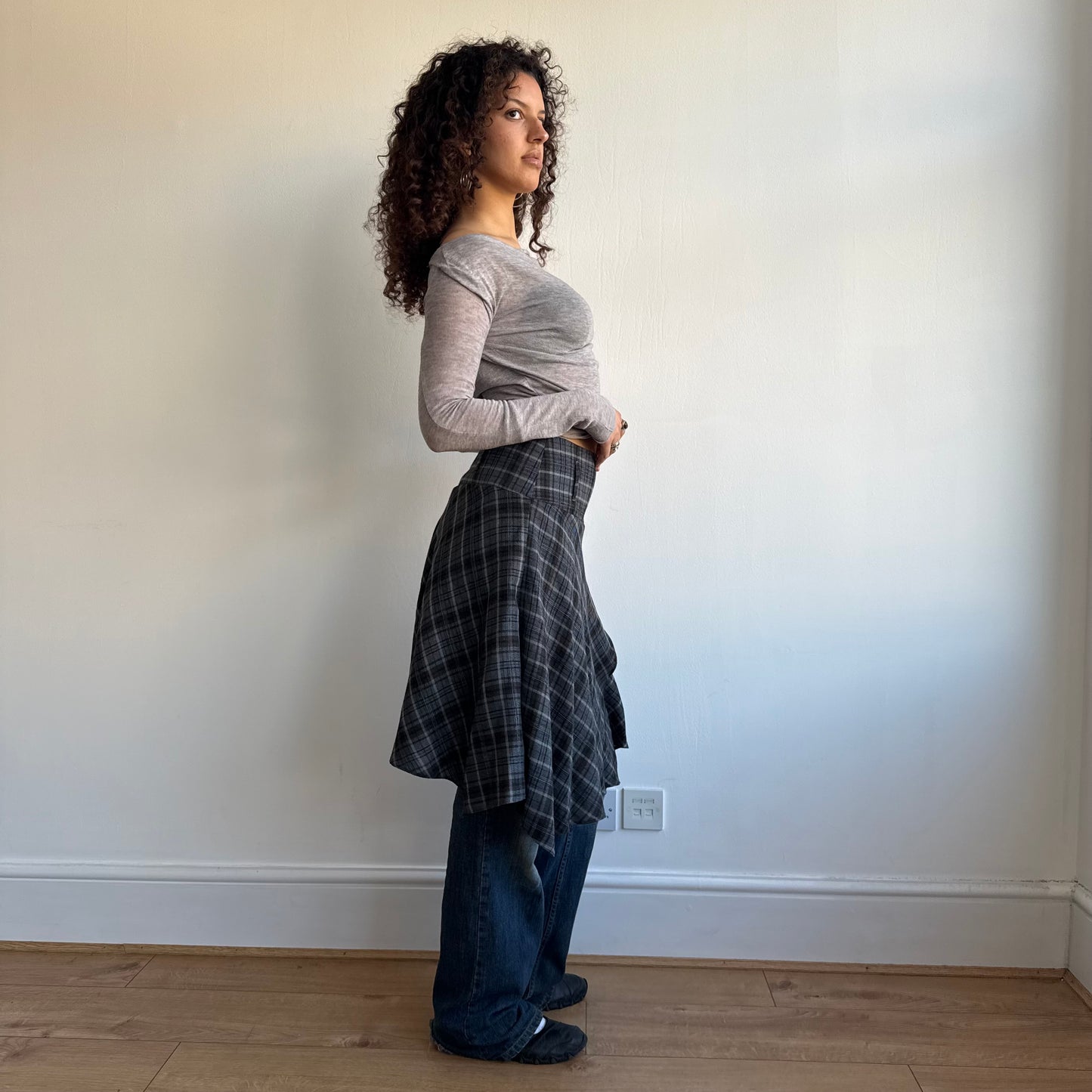 Tartan midi skirt - Size S