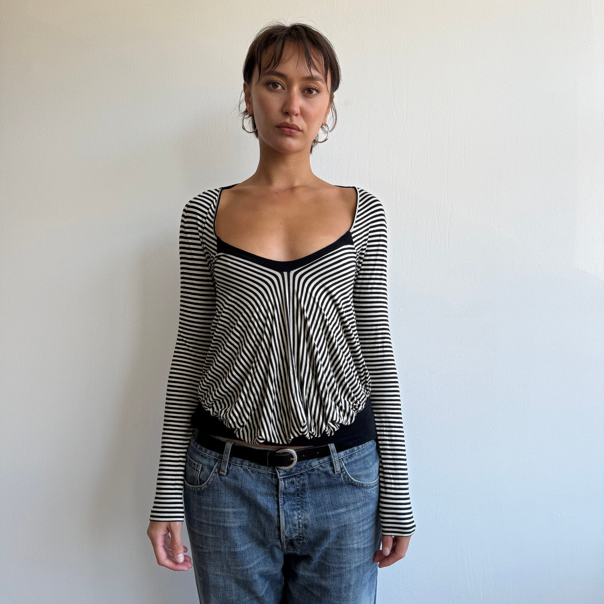 Max Mara striped slouchy top - Size S