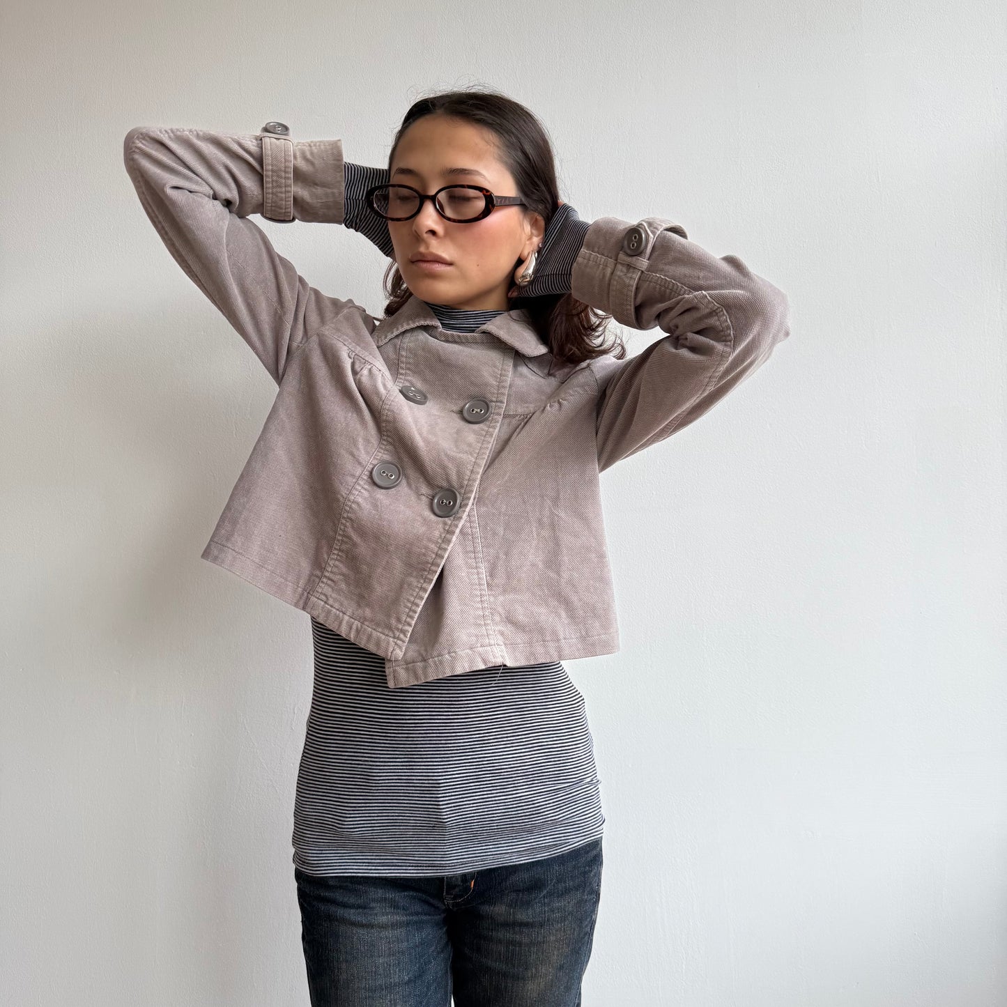 Beige peacoat - Size S
