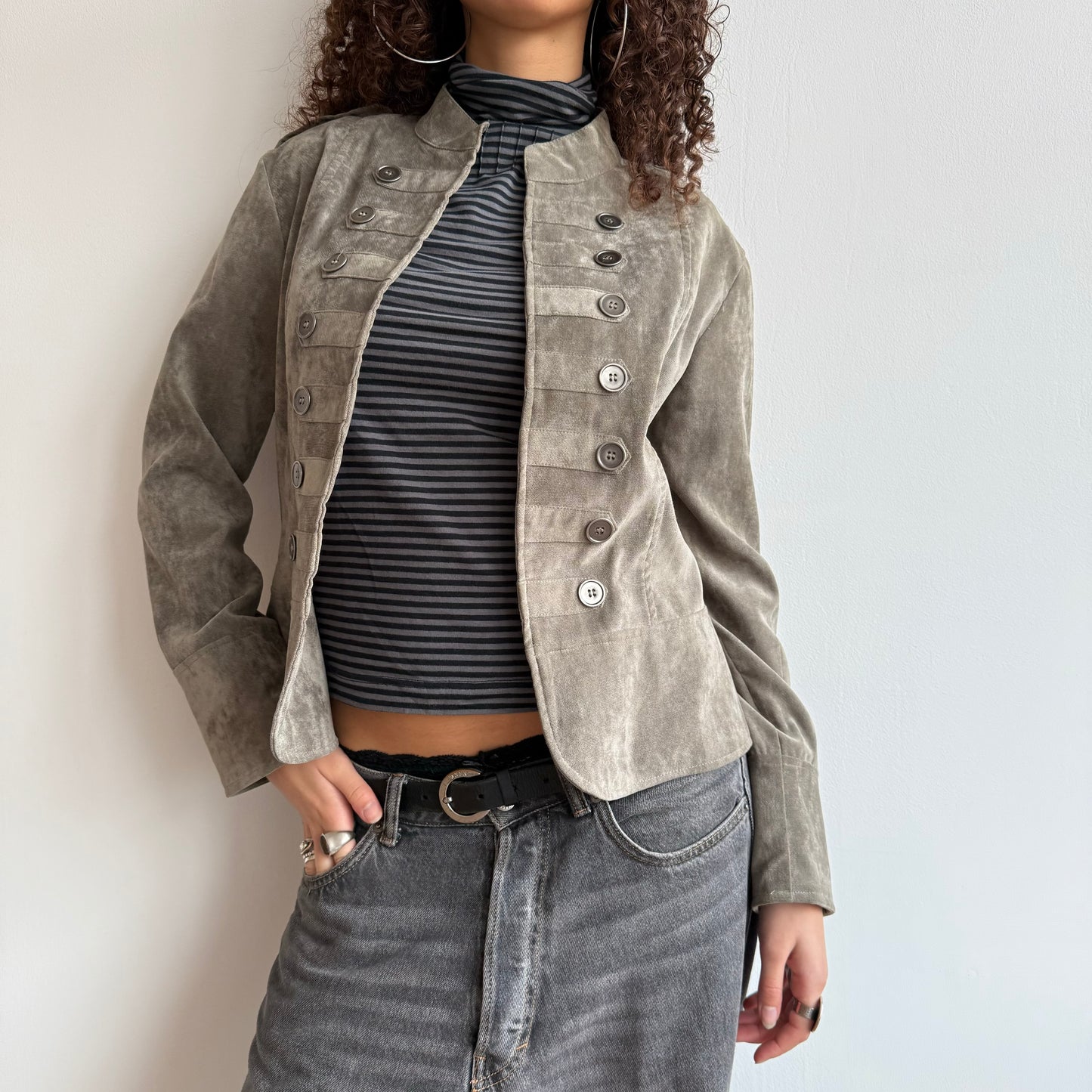 Khaki military jacket - Size M